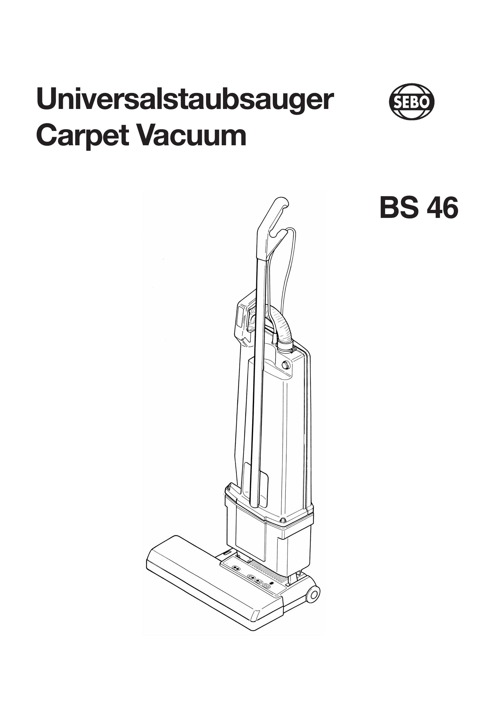 Sebo BS 46 Vacuum Cleaner User Manual