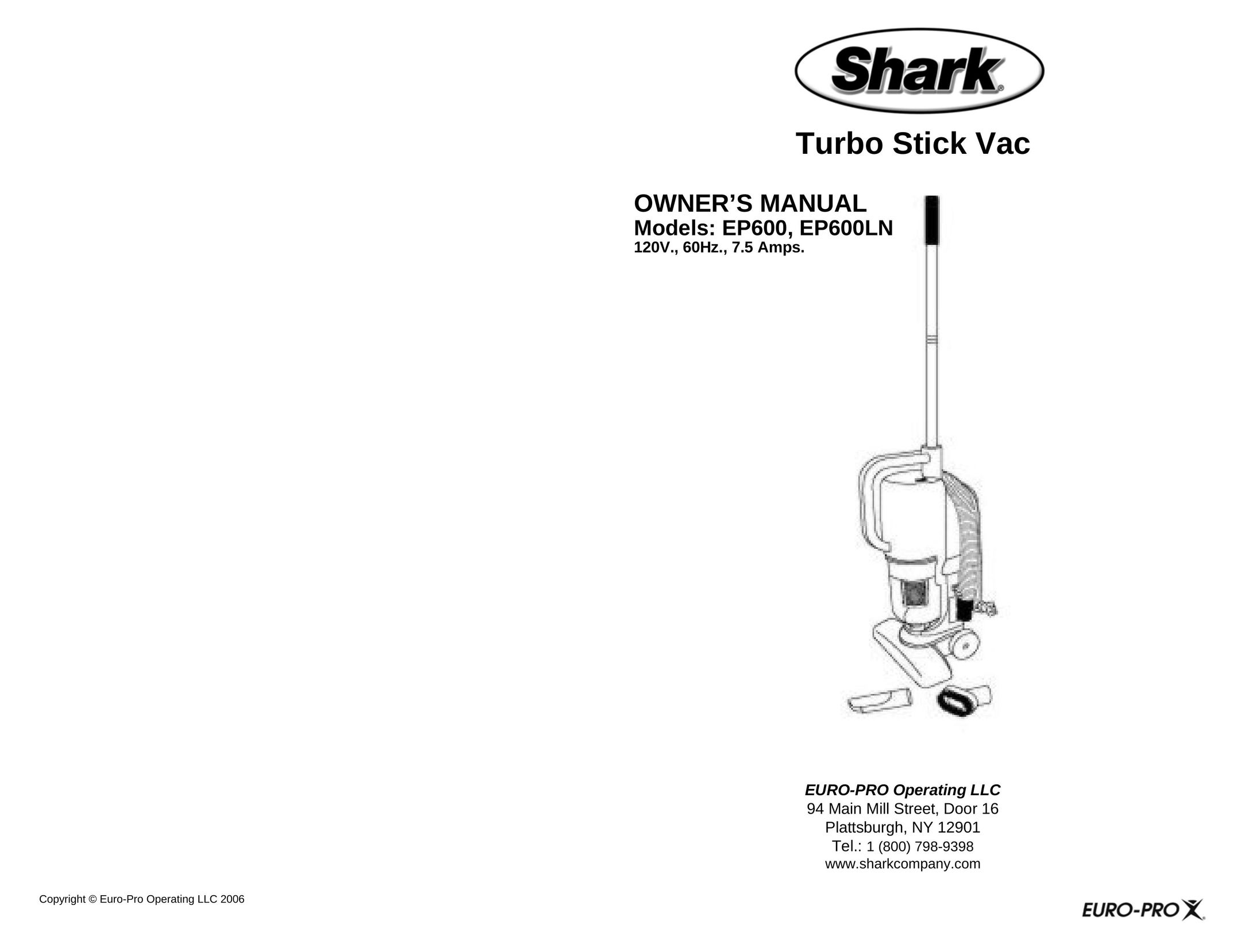 Shark EP600 Vacuum Cleaner User Manual