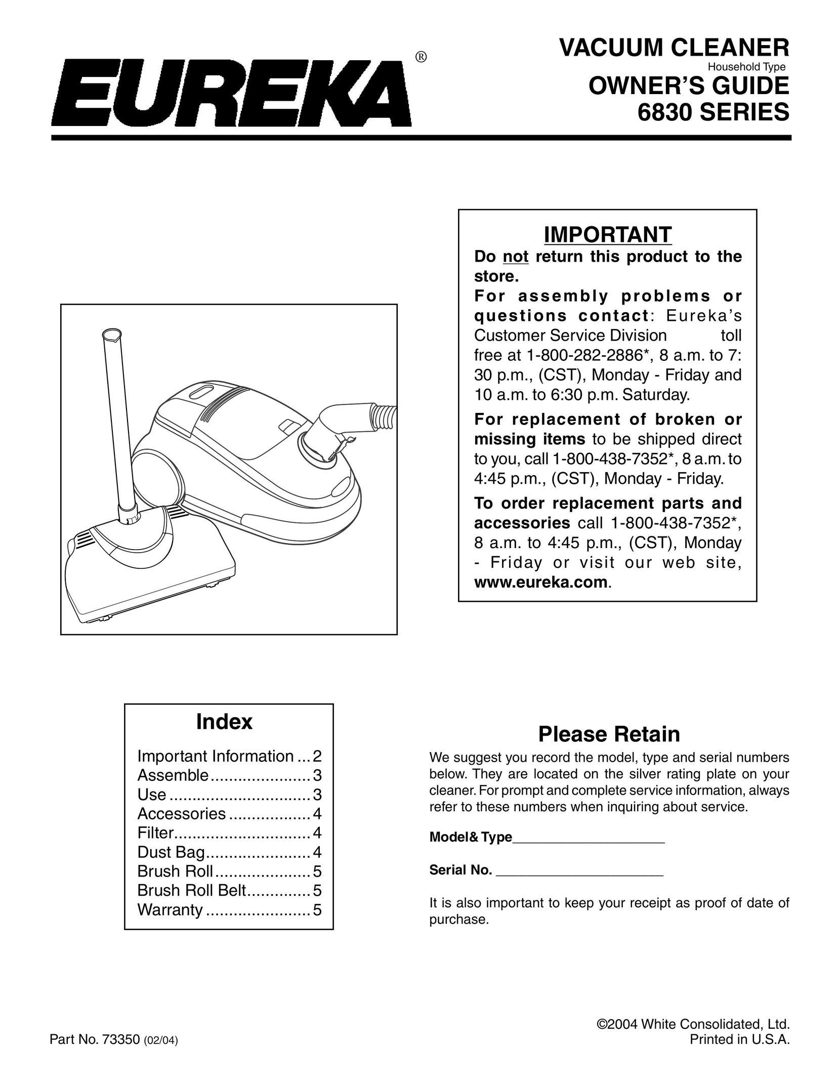 Sharp 6830 Vacuum Cleaner User Manual