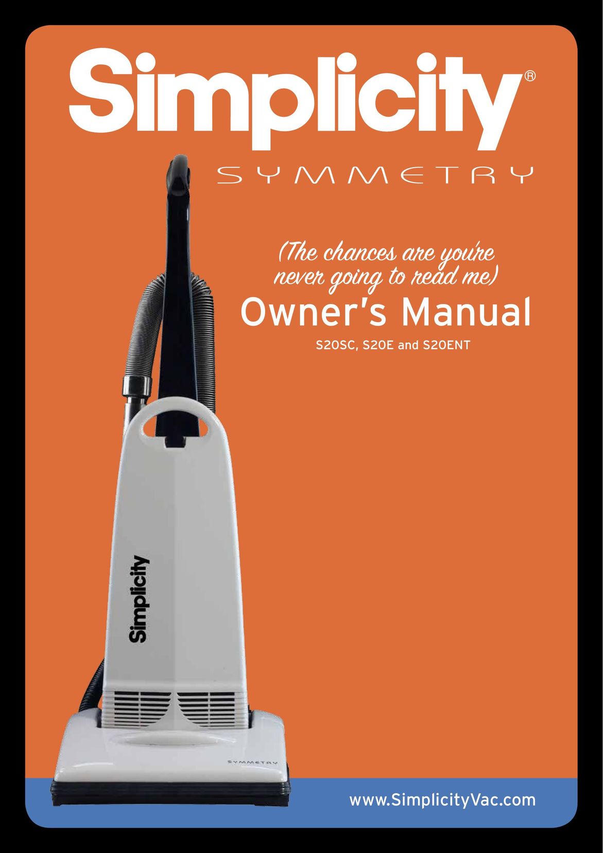 Simplicity S20E Vacuum Cleaner User Manual