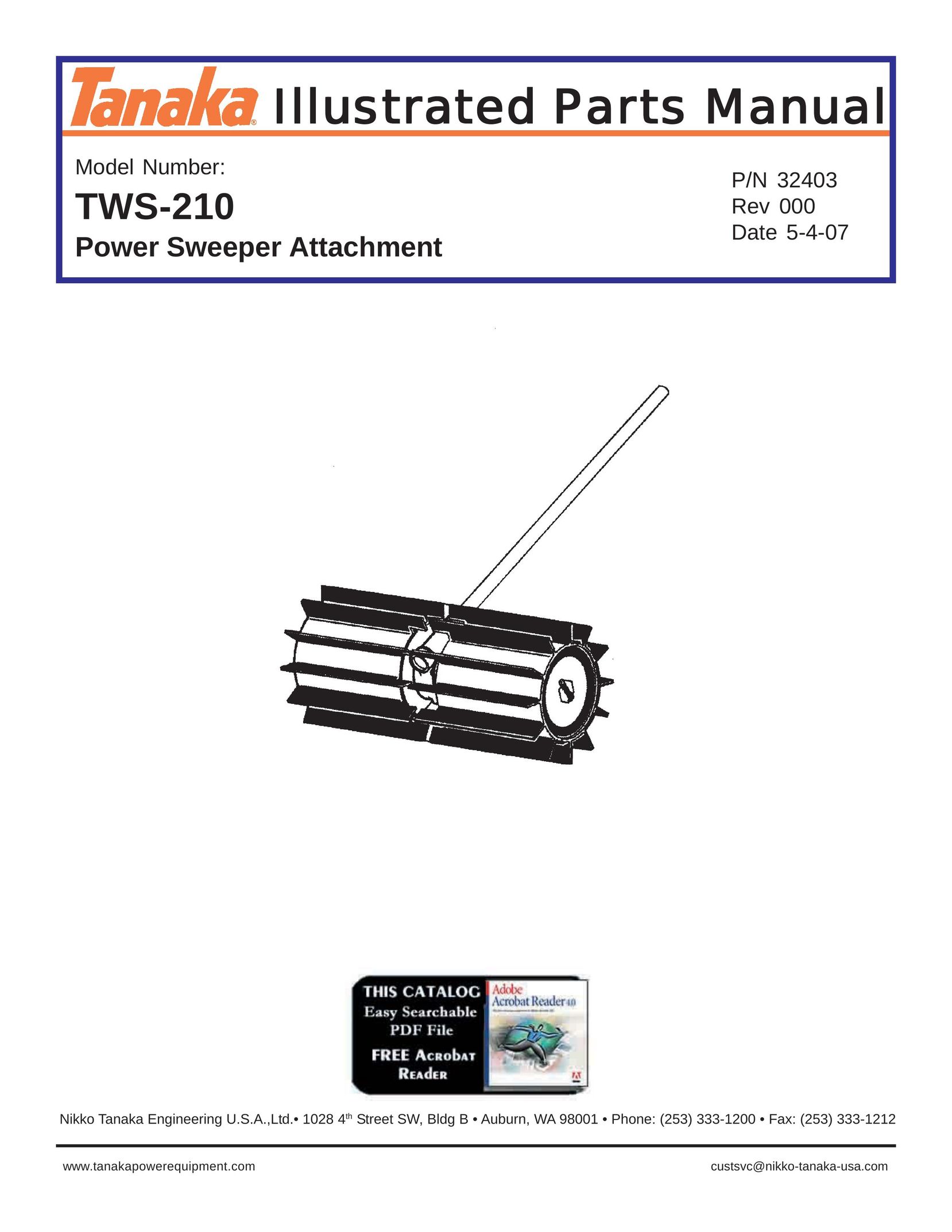 Tanaka TSW-210 Vacuum Cleaner User Manual