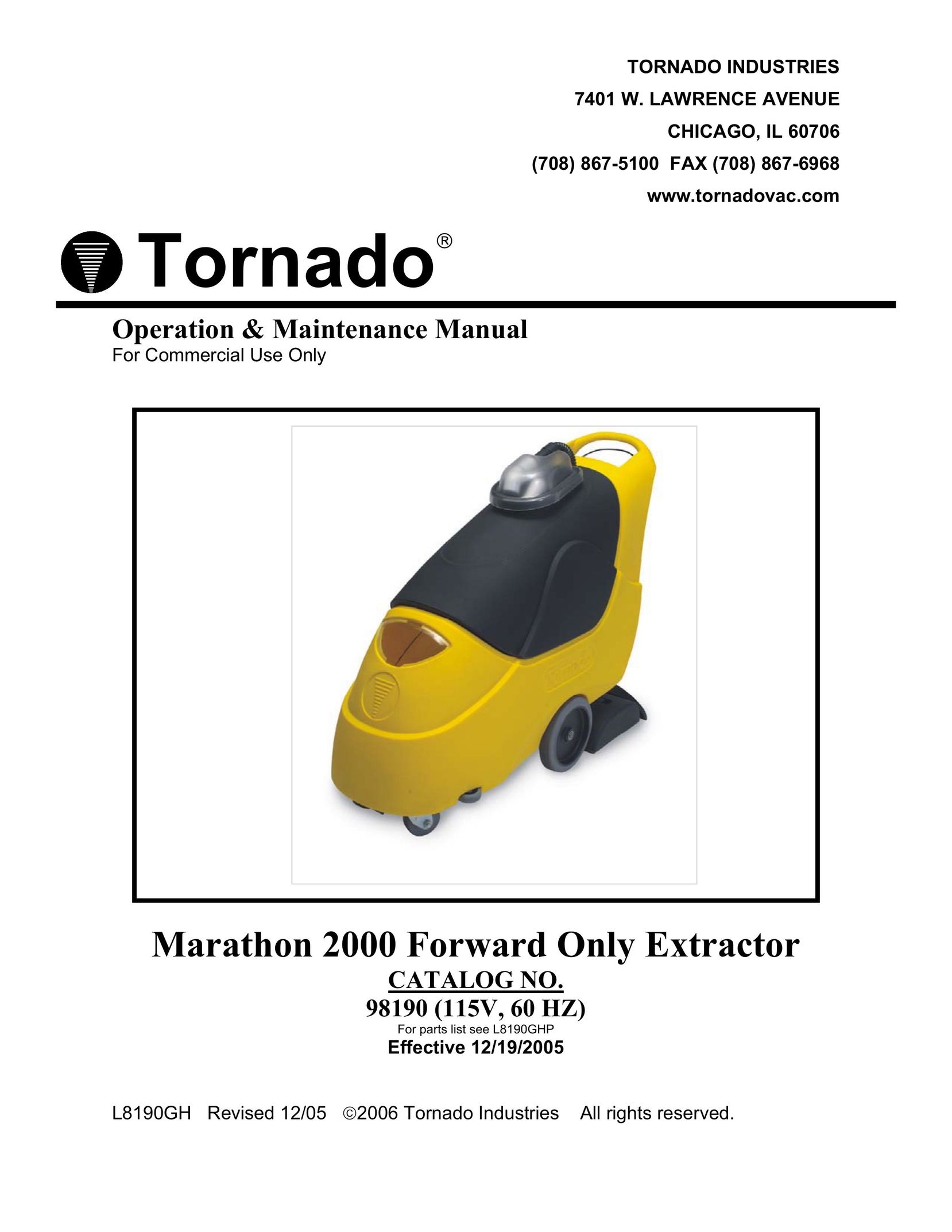 Tornado 98190 Vacuum Cleaner User Manual
