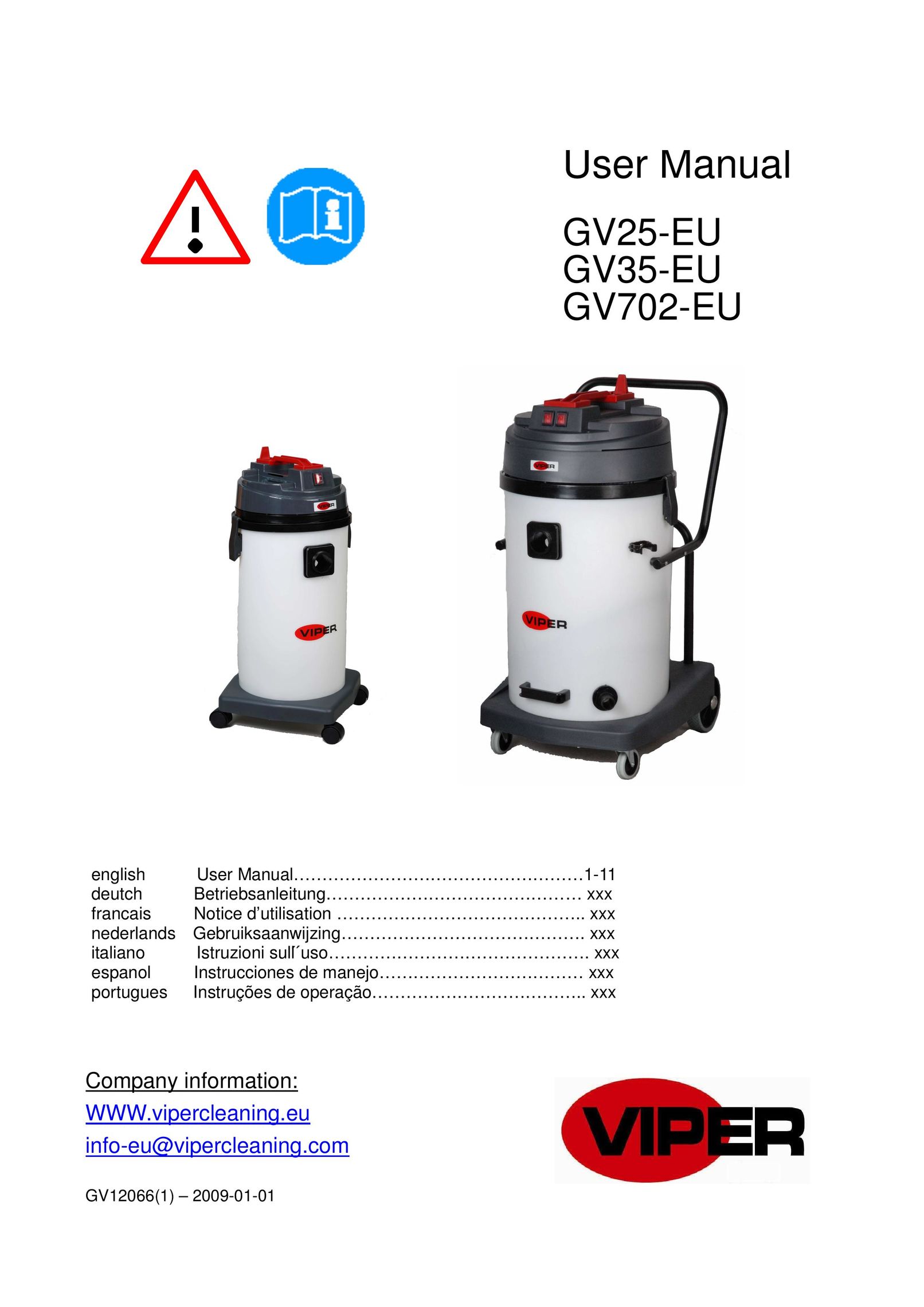 Viper GV25-EU Vacuum Cleaner User Manual