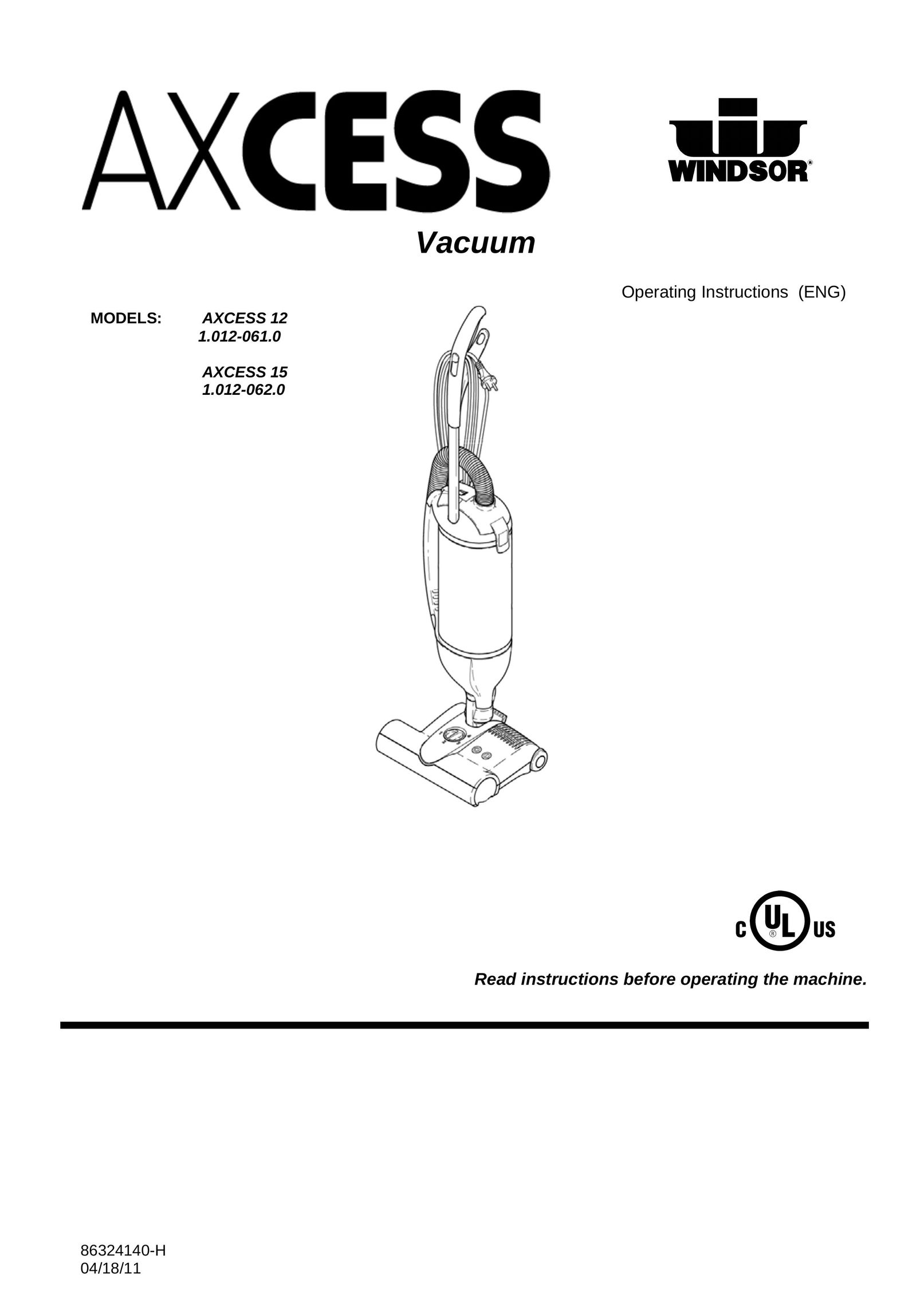 Windsor 1.012-062.0 Vacuum Cleaner User Manual