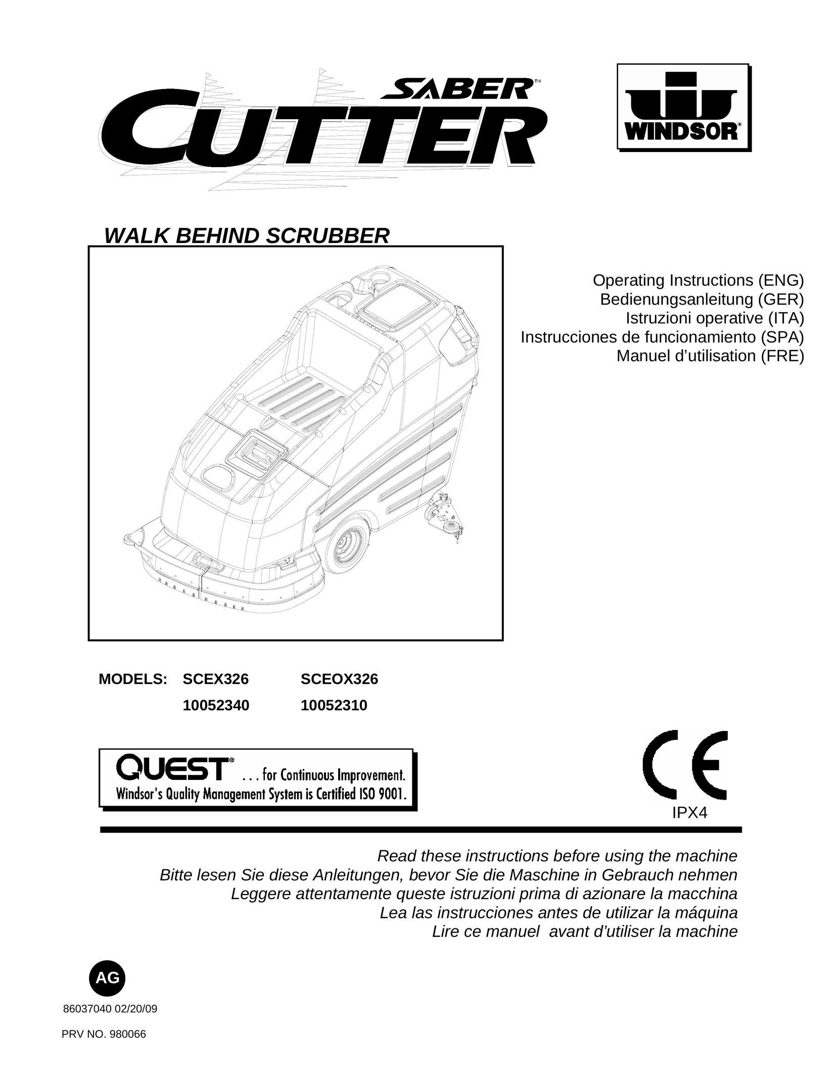 Windsor 10052340 Vacuum Cleaner User Manual