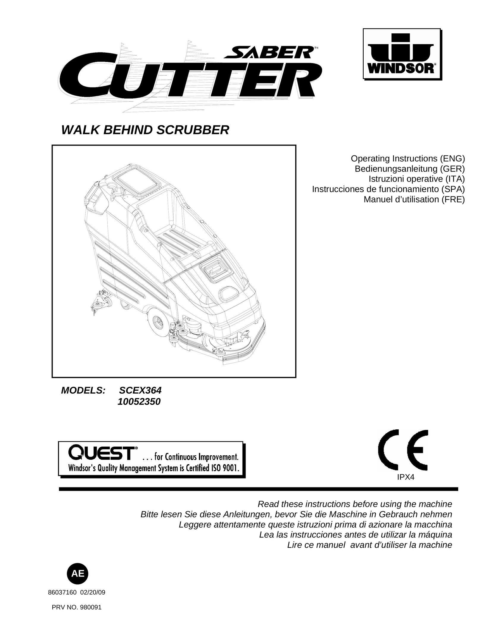 Windsor 10052350 Vacuum Cleaner User Manual