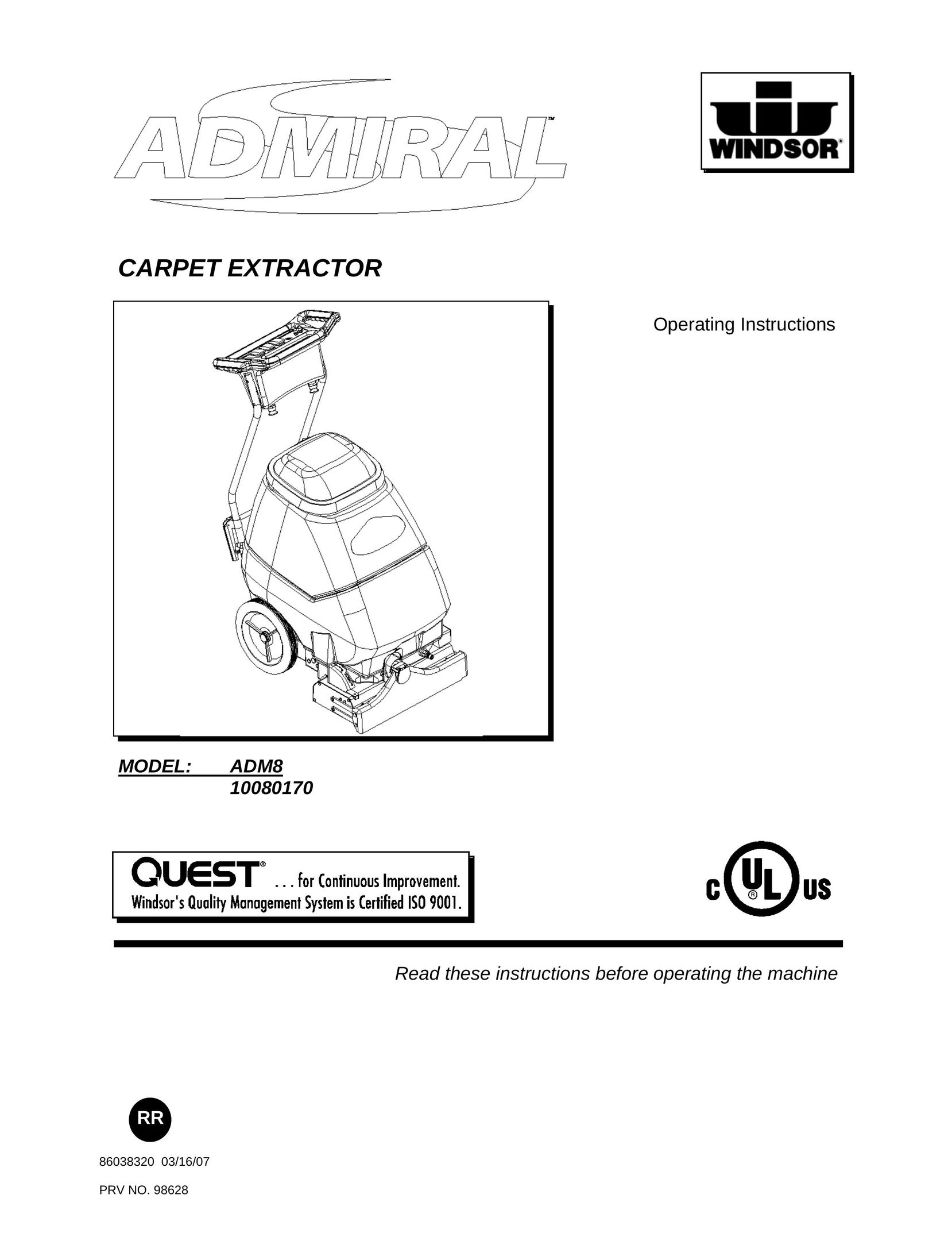 Windsor 10080170 Vacuum Cleaner User Manual