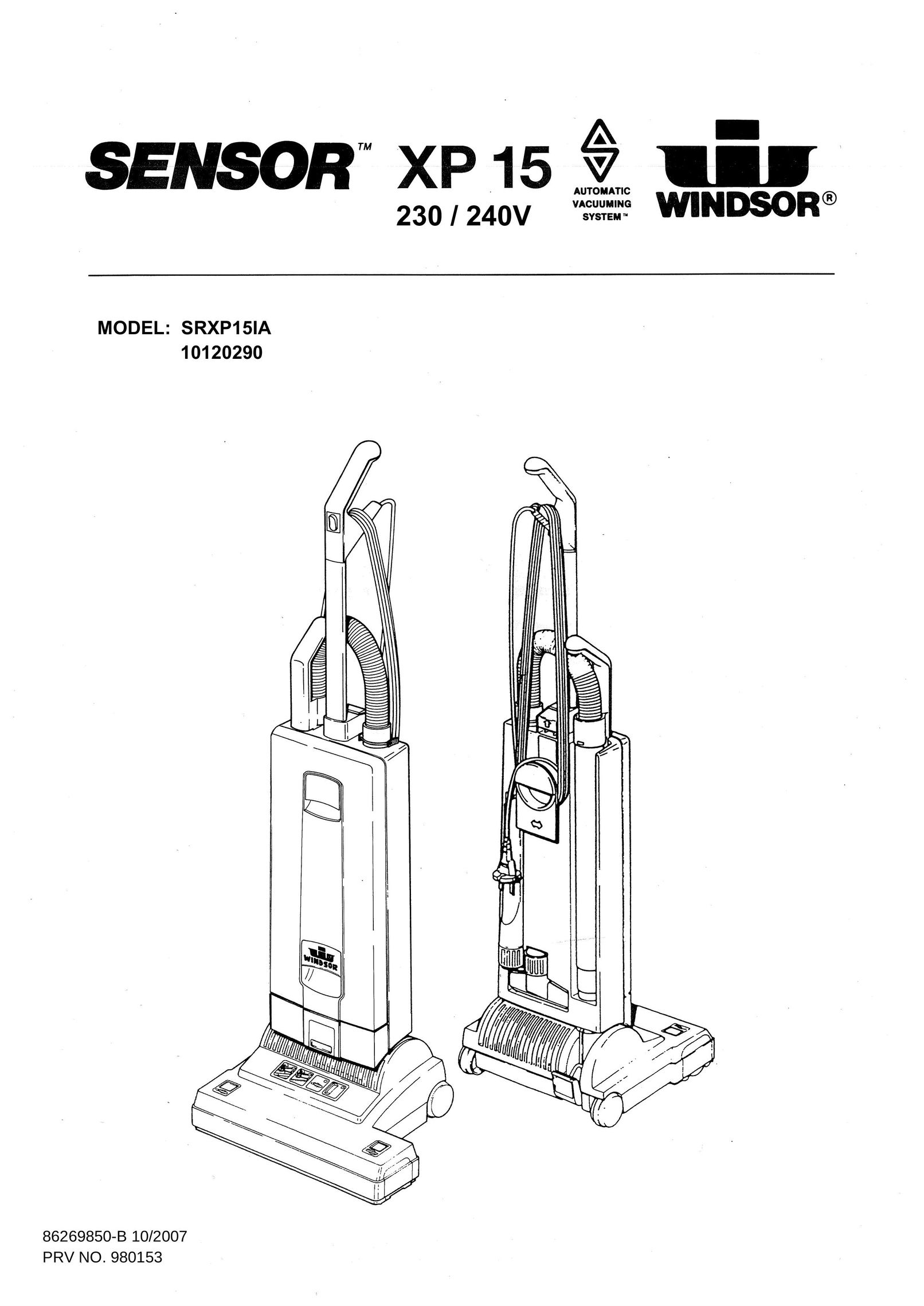 Windsor 10120290 Vacuum Cleaner User Manual