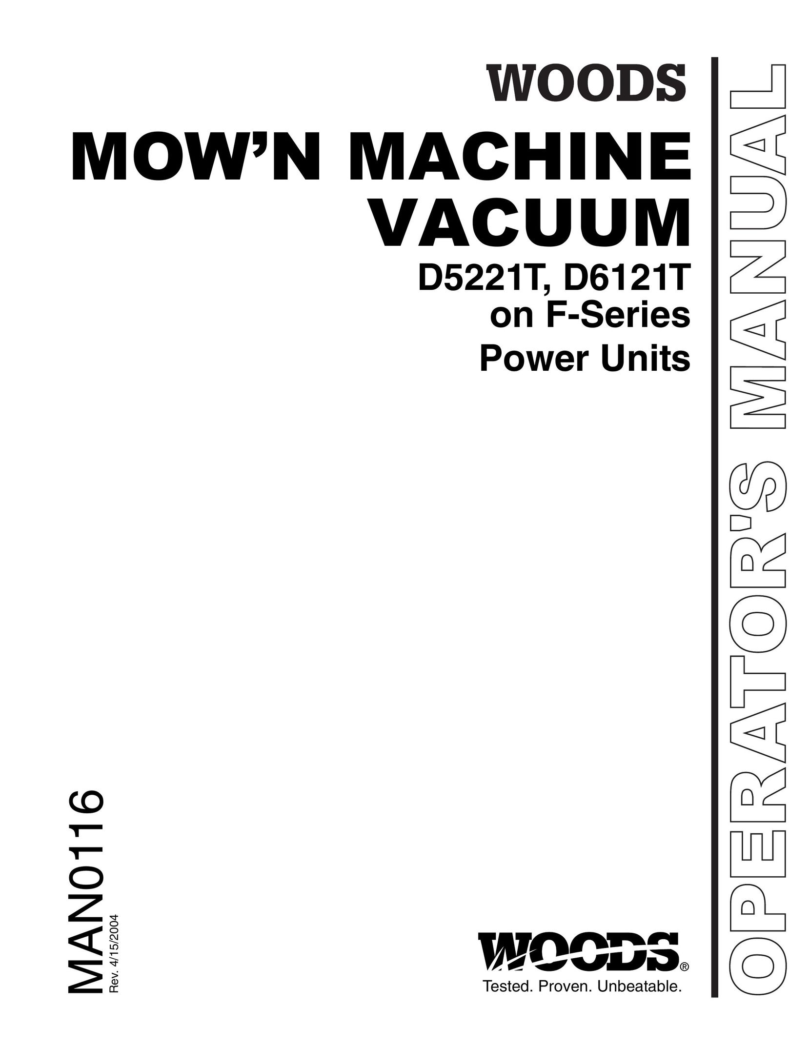 Woods Equipment D6121T Vacuum Cleaner User Manual