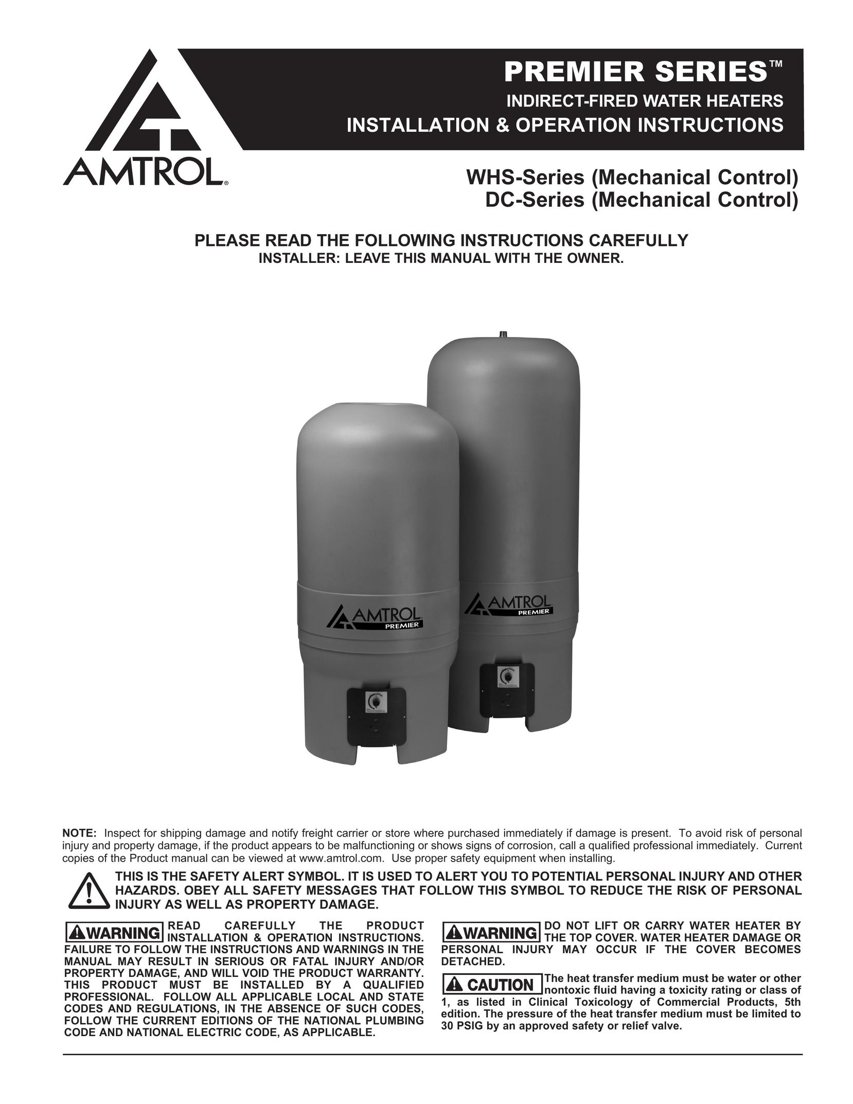 Amtrol whs-series Water Heater User Manual