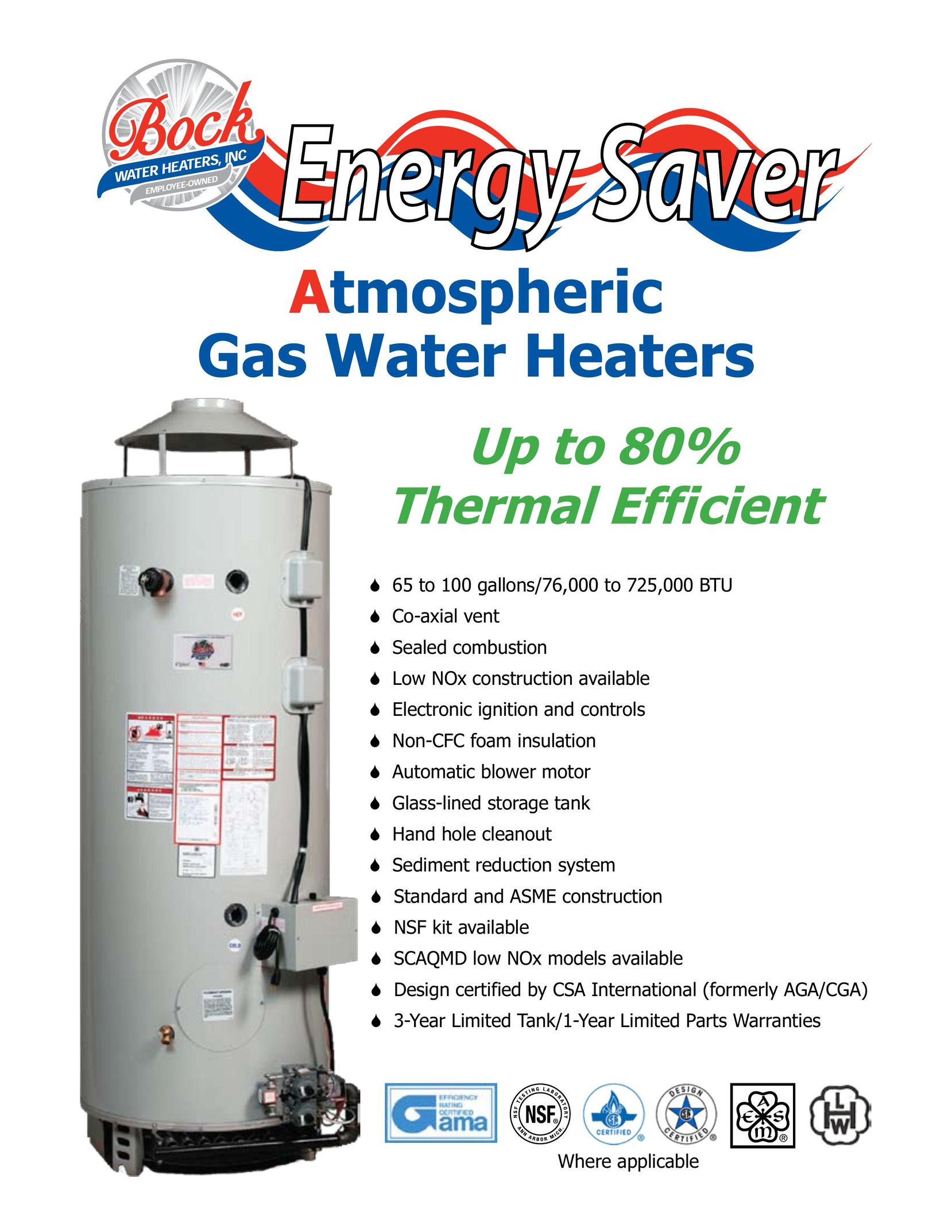 Bock Water heaters 66W-399 Water Heater User Manual