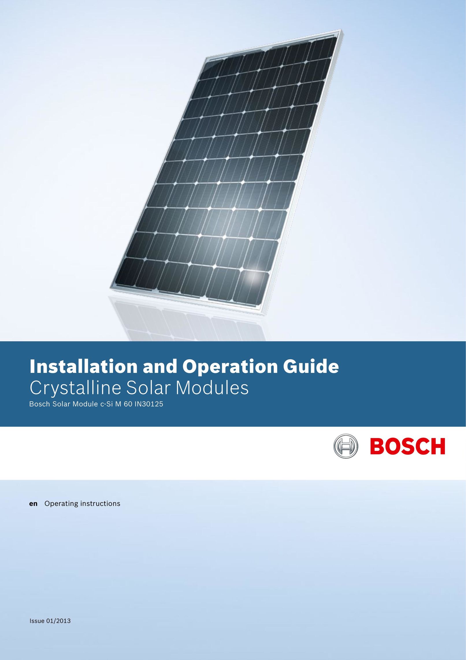 Bosch Appliances IN30125 Water Heater User Manual