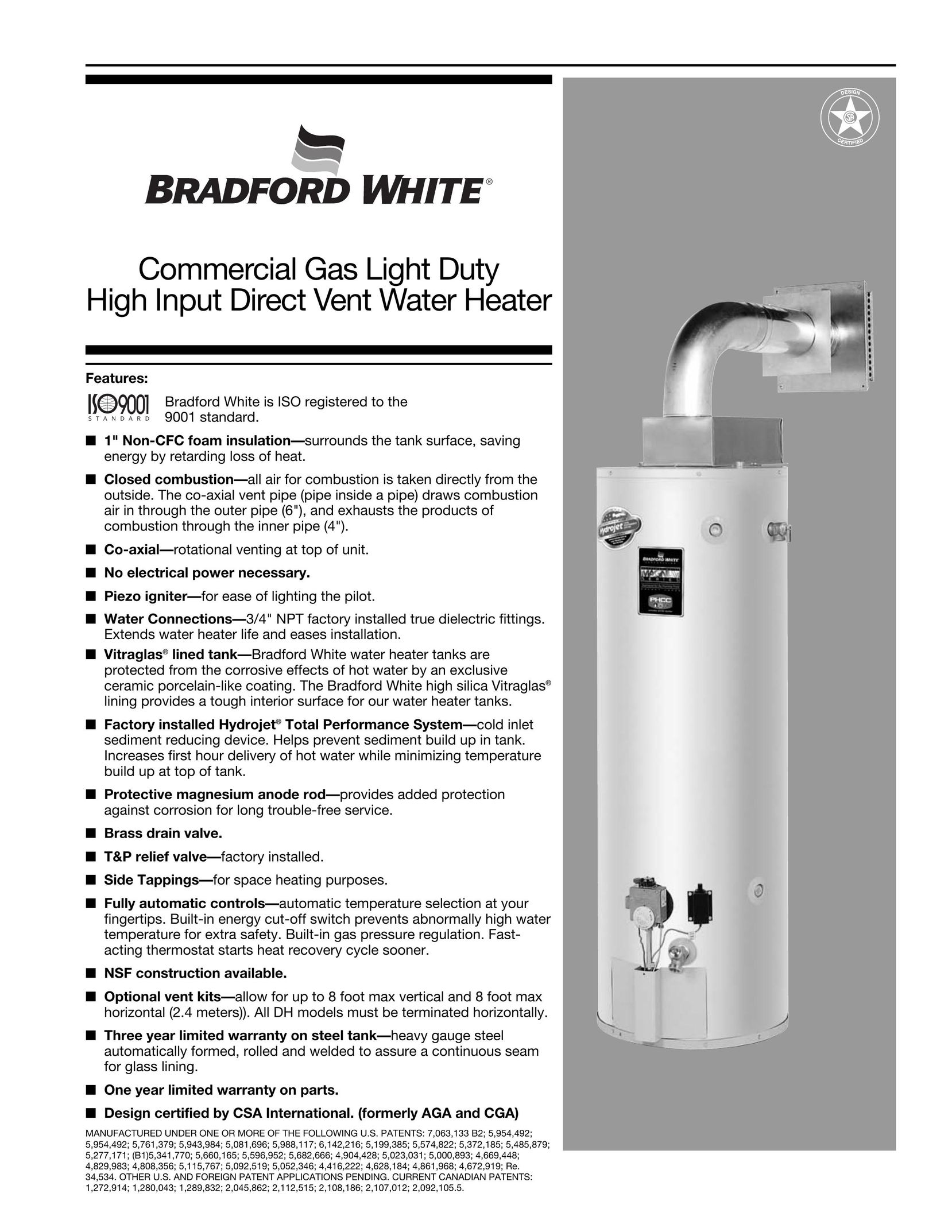 Bradford-White Corp 705-B Water Heater User Manual
