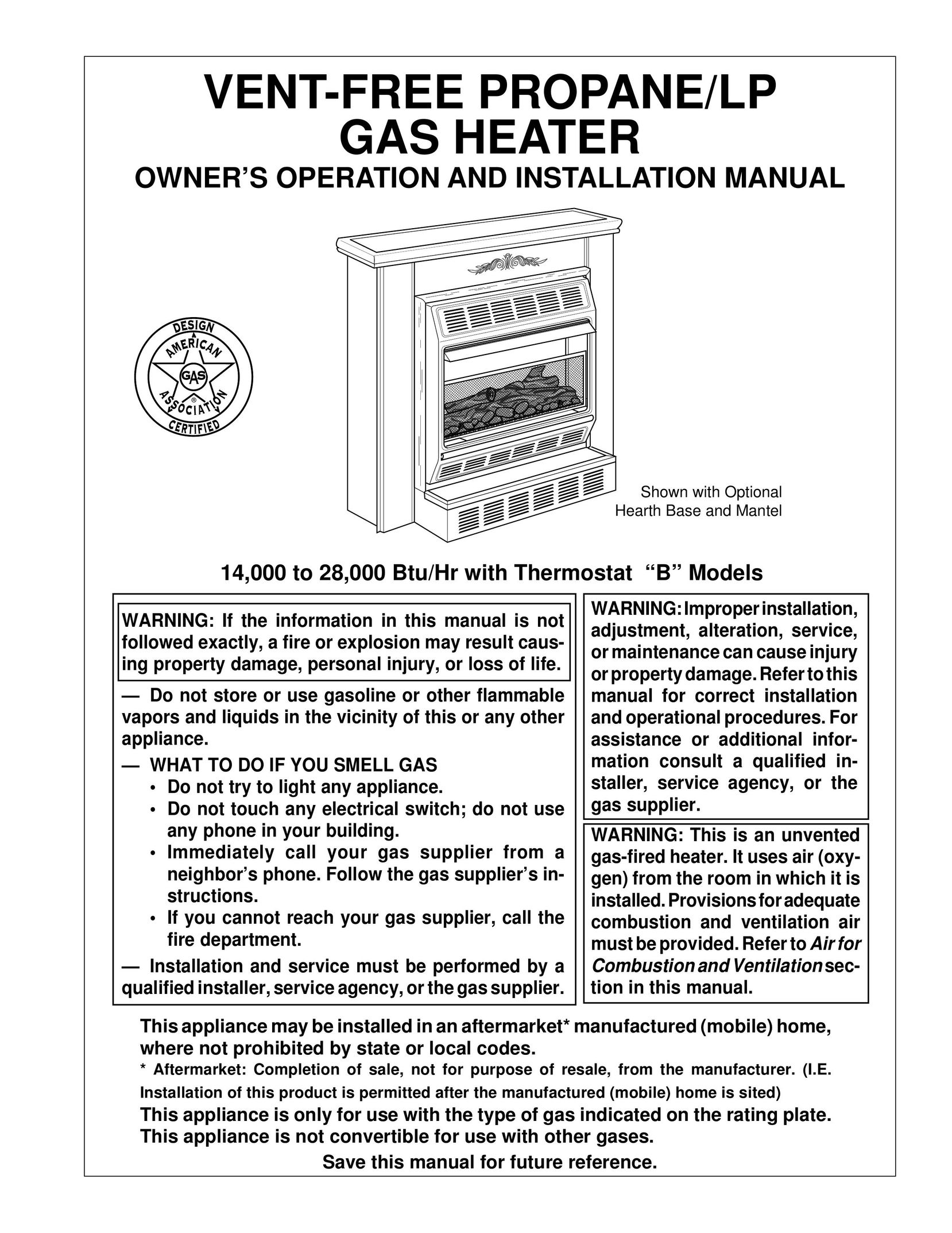 Desa B Water Heater User Manual