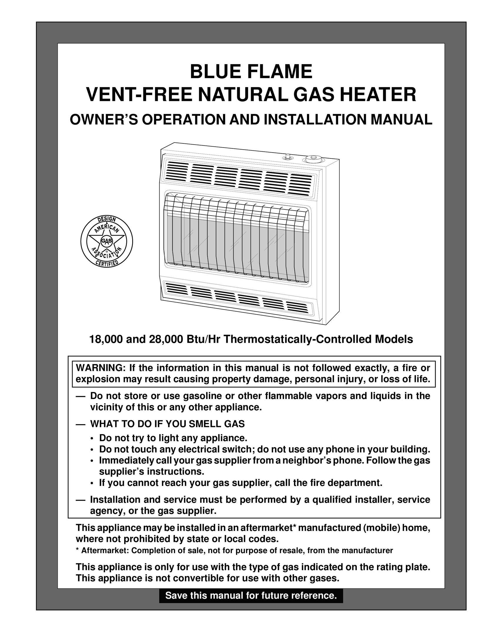 Desa CFN2800BTB Water Heater User Manual
