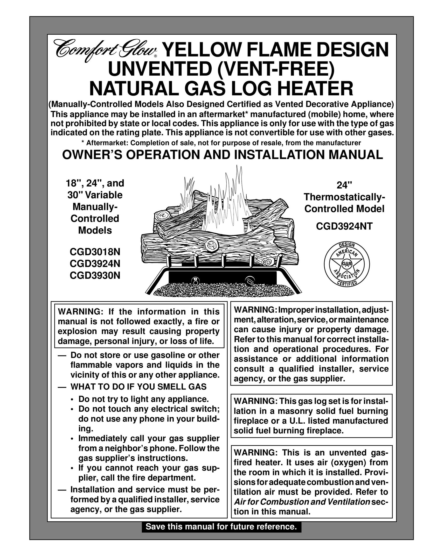 Desa CGD3018N Water Heater User Manual