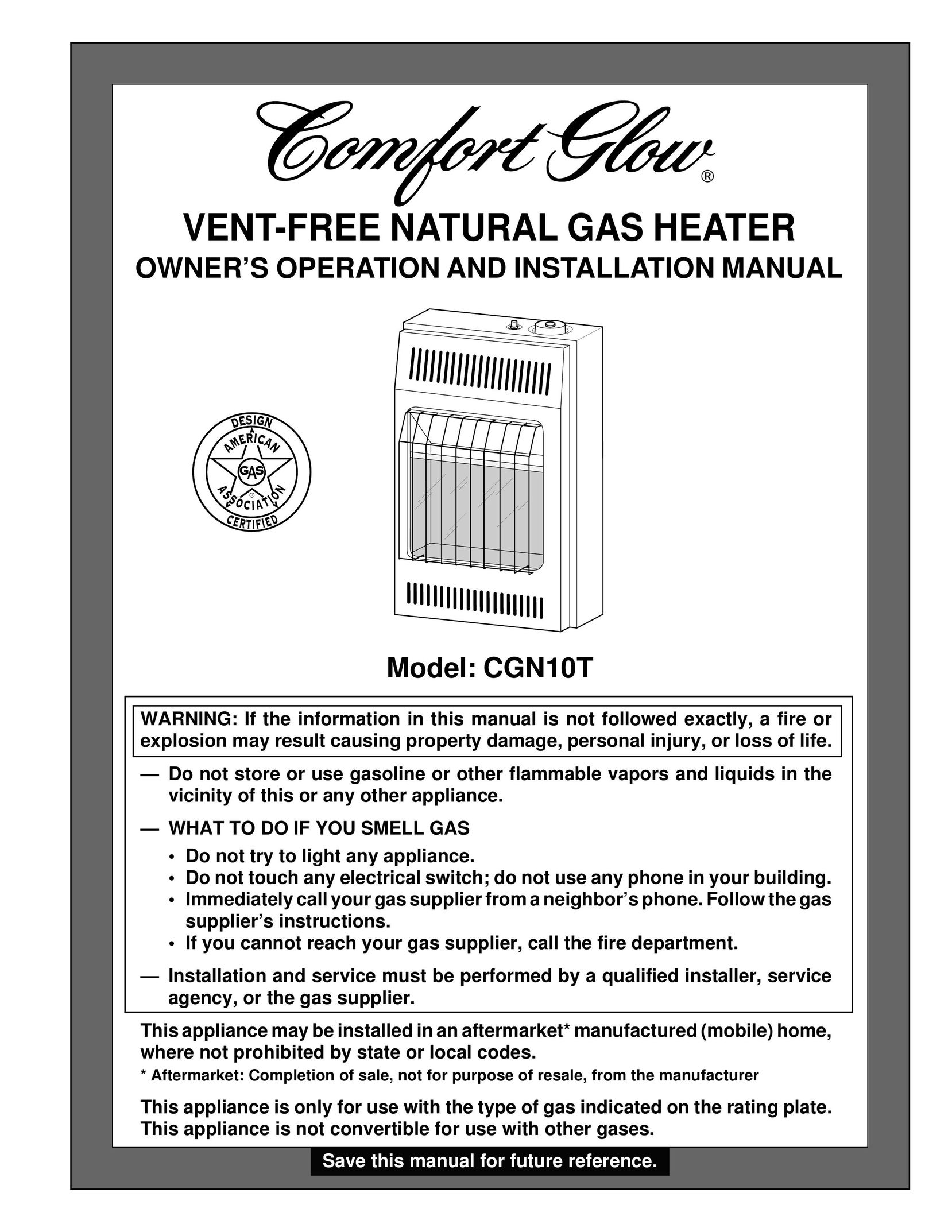 Desa CGN10T Water Heater User Manual