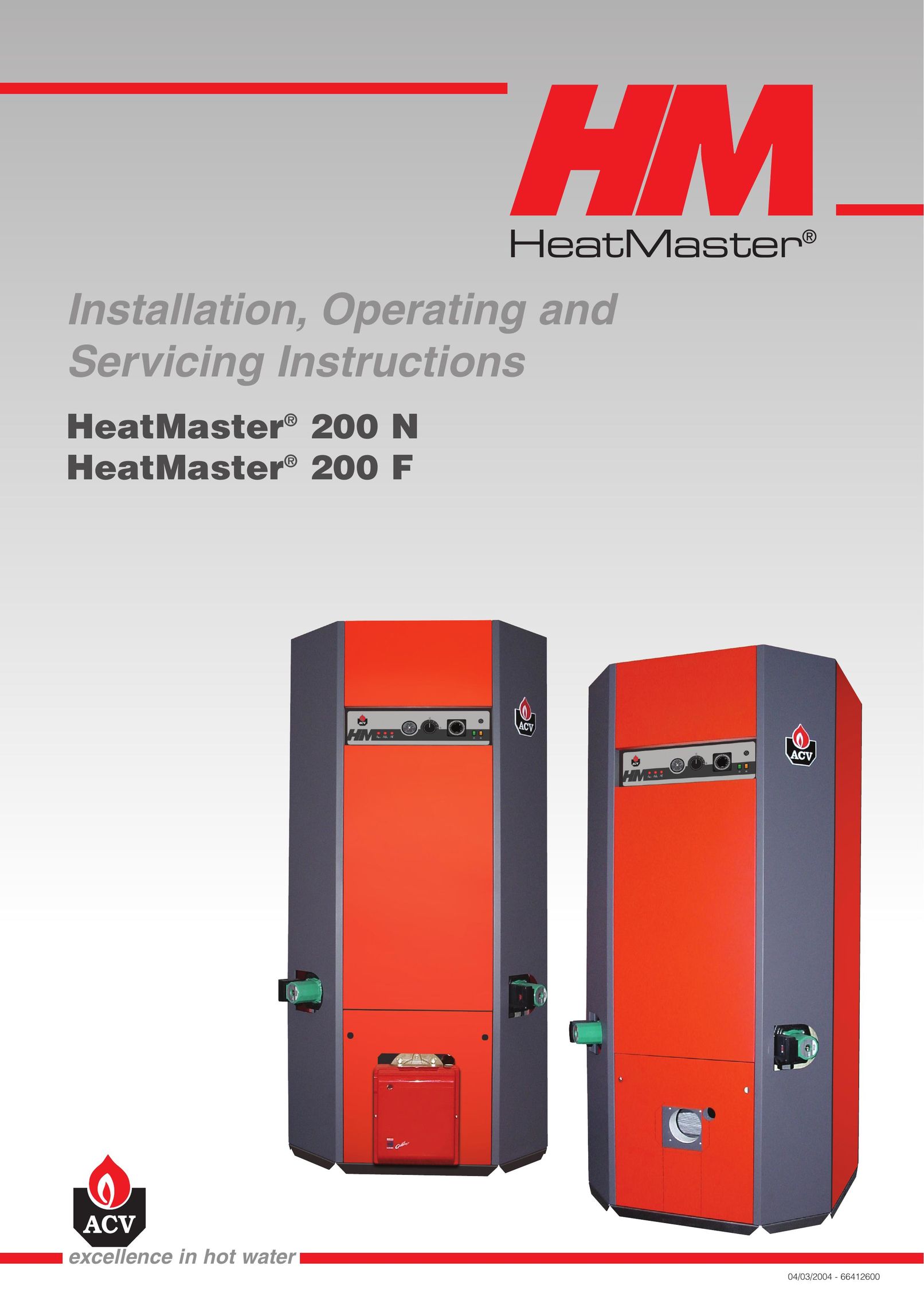 Heatmaster 200 N Water Heater User Manual