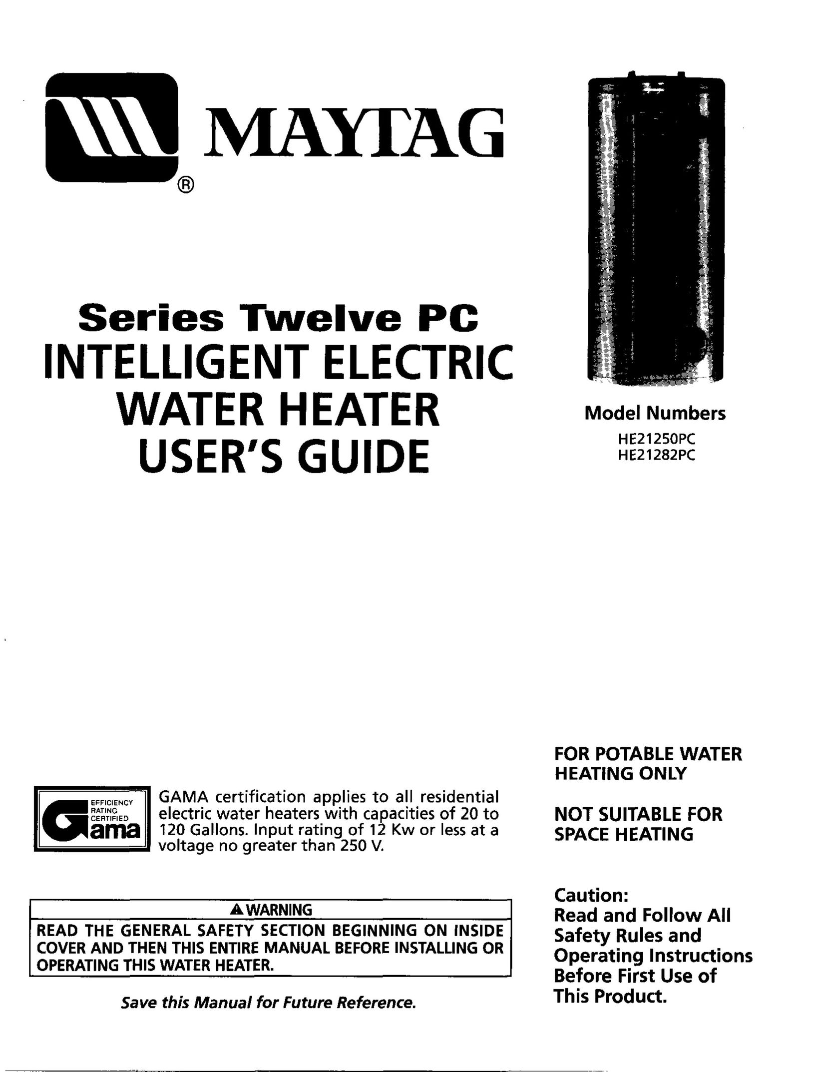 Maytag HE21250PC Water Heater User Manual