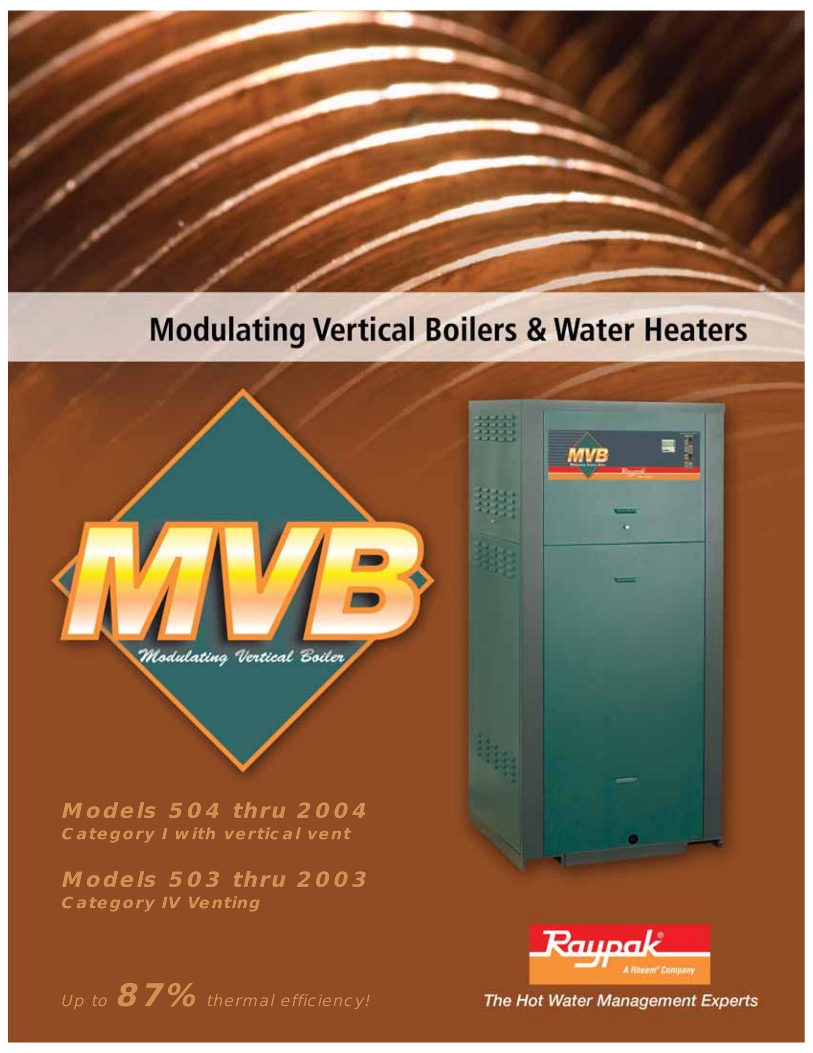 Raypak 504 thru 2004 Water Heater User Manual