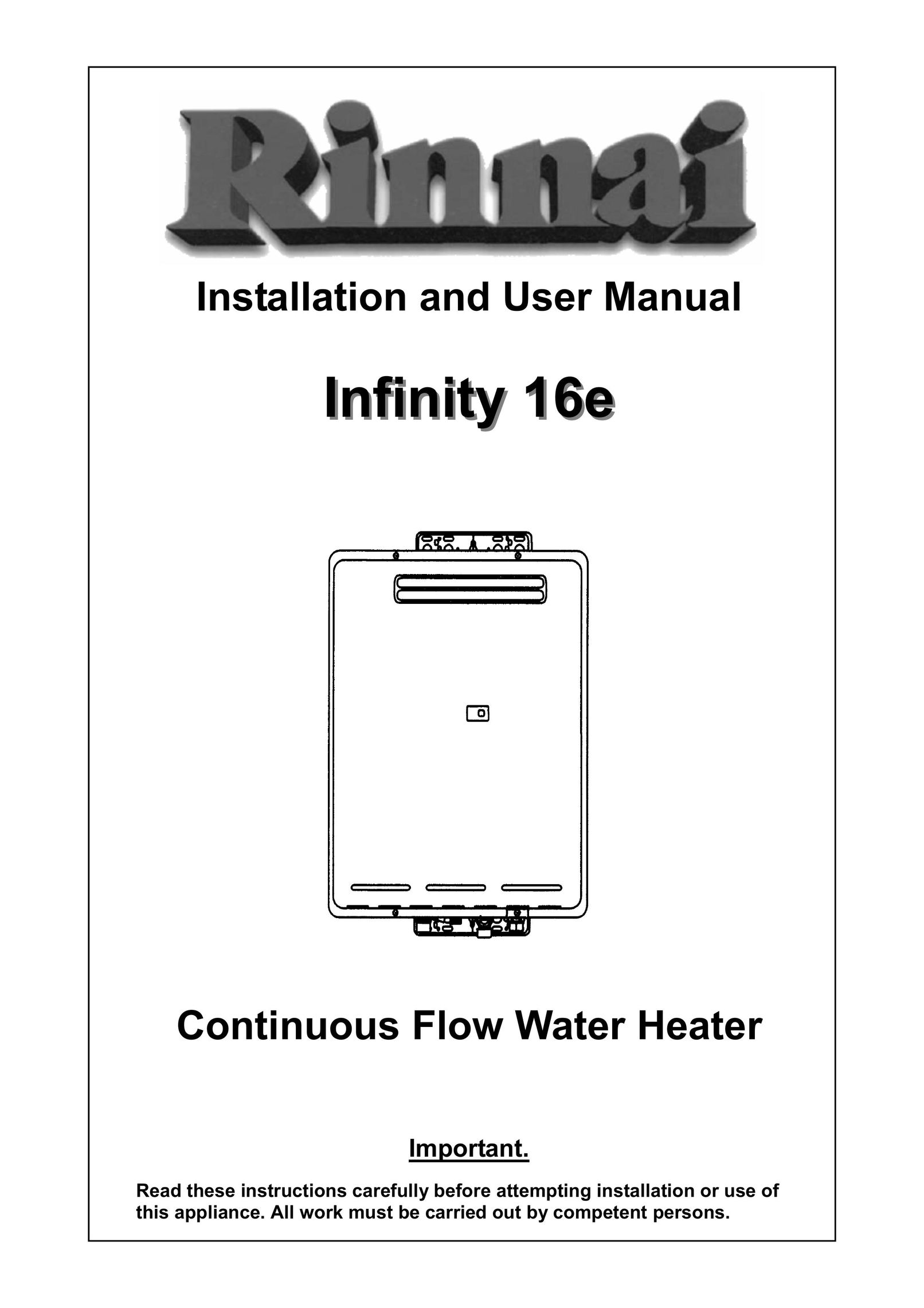 Rinnai 16e Water Heater User Manual
