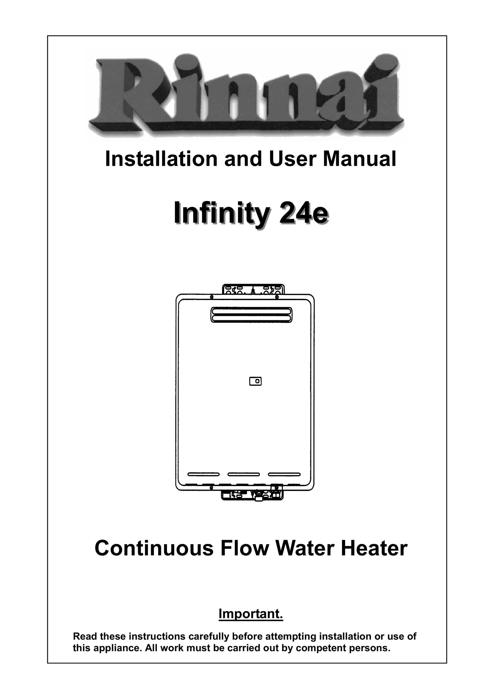 Rinnai 24e Water Heater User Manual