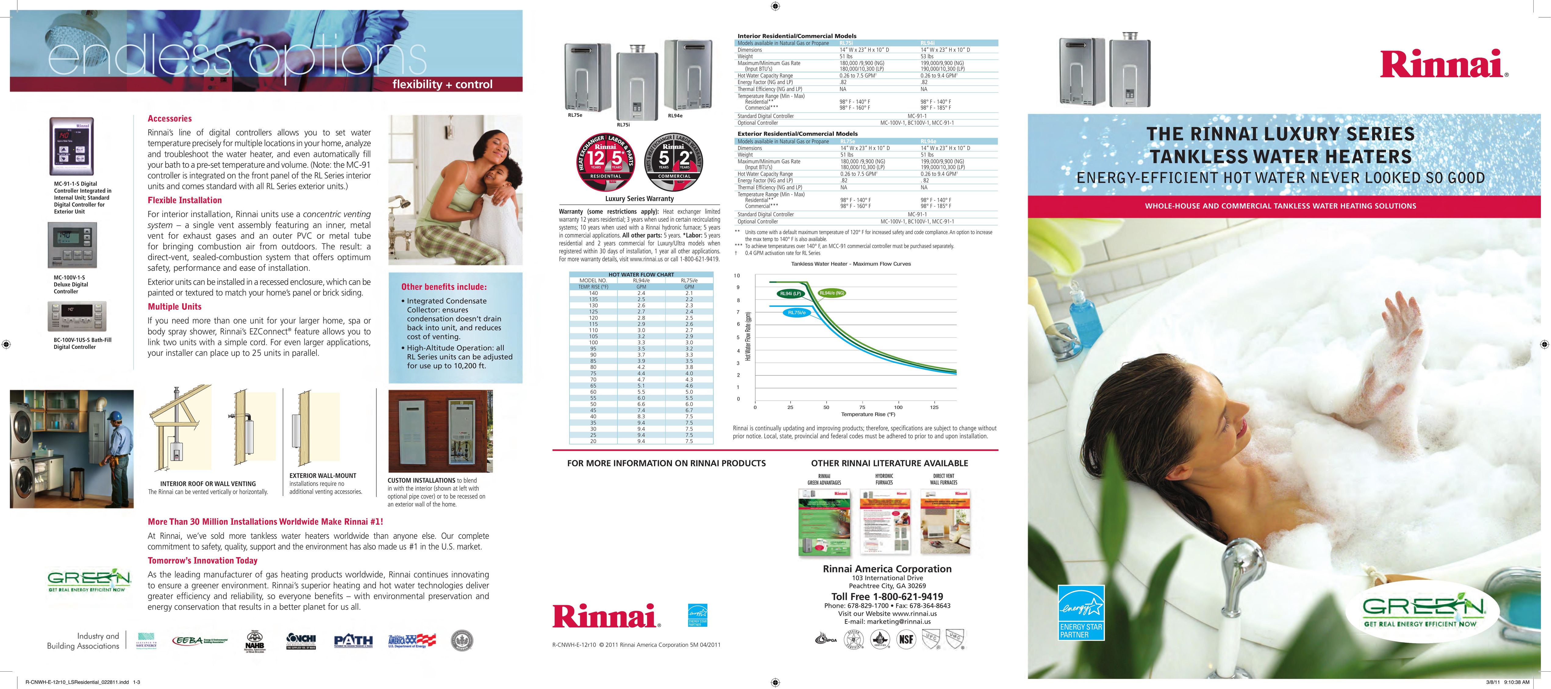 Rinnai MC-100V-1-S Water Heater User Manual
