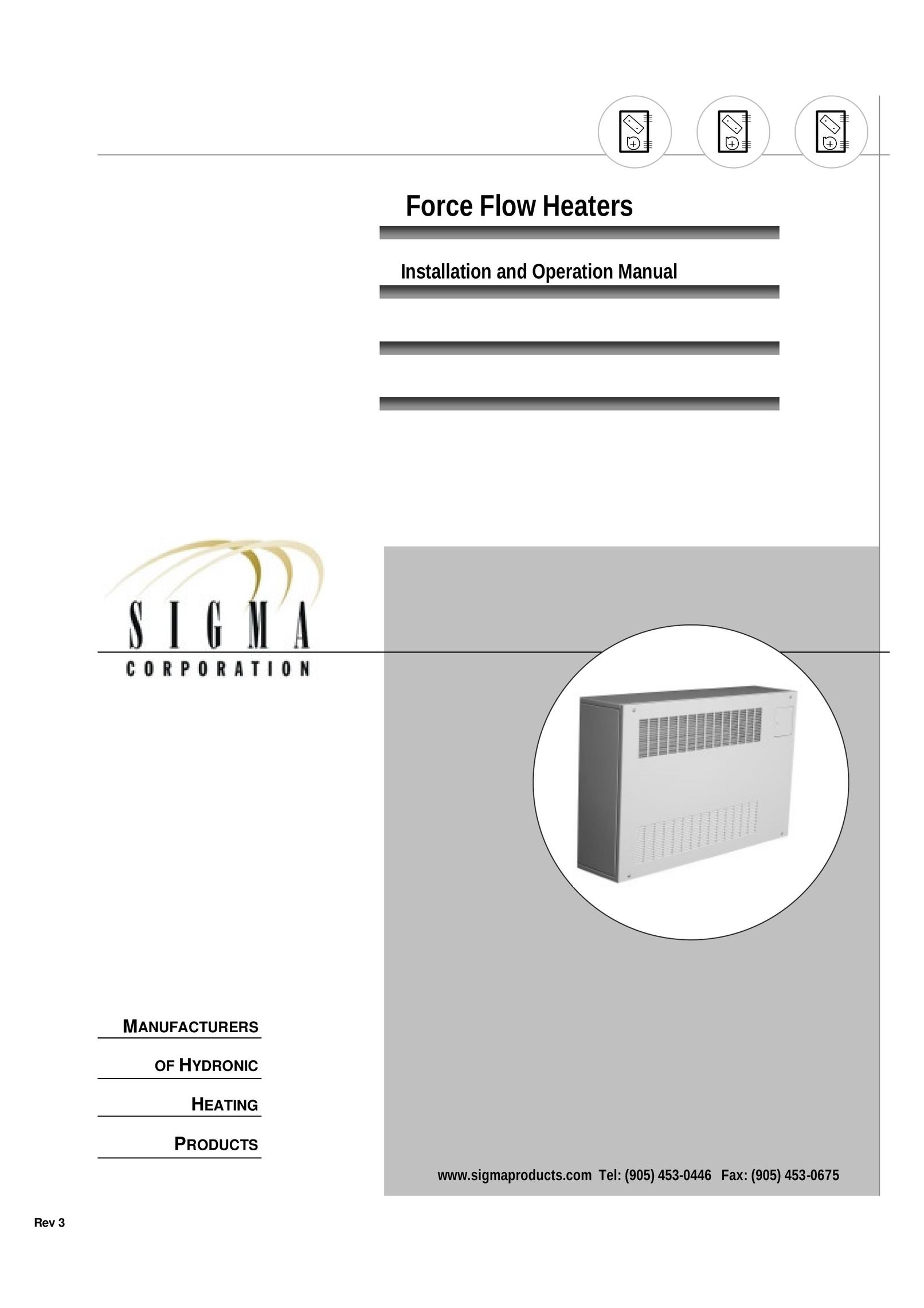 Sigma Force Flow Heaters Water Heater User Manual