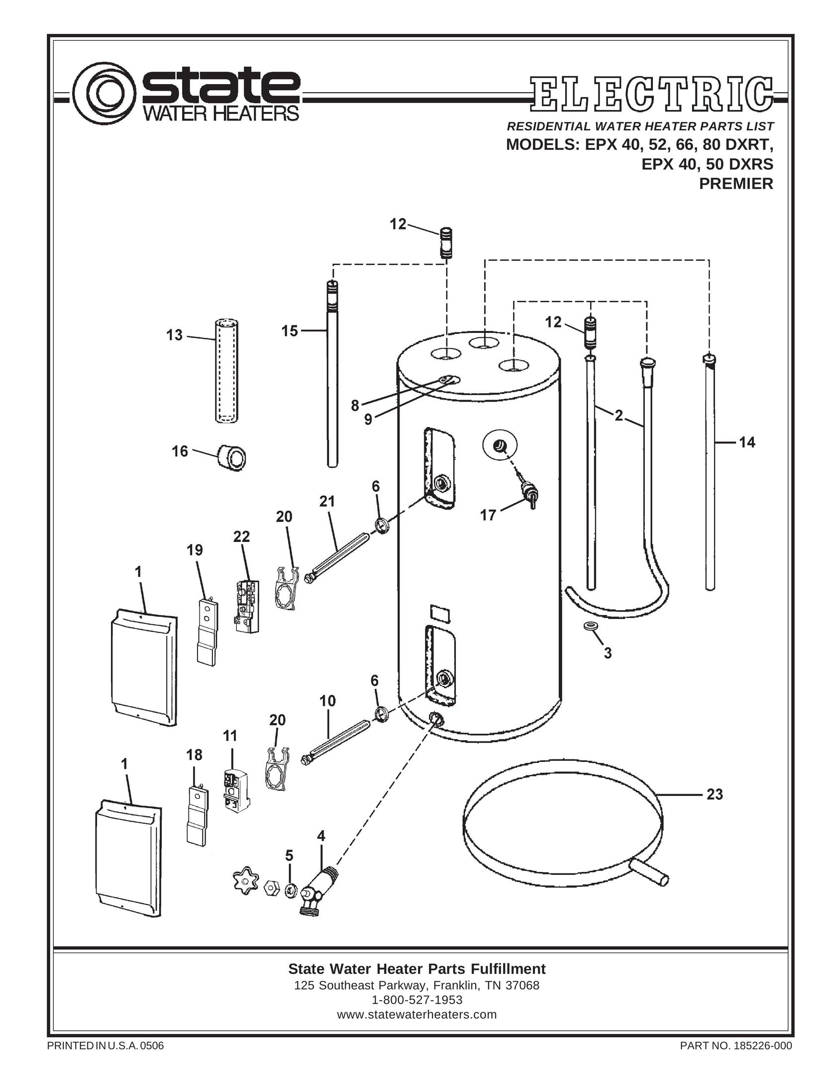 State Industries 50 DXRS Water Heater User Manual