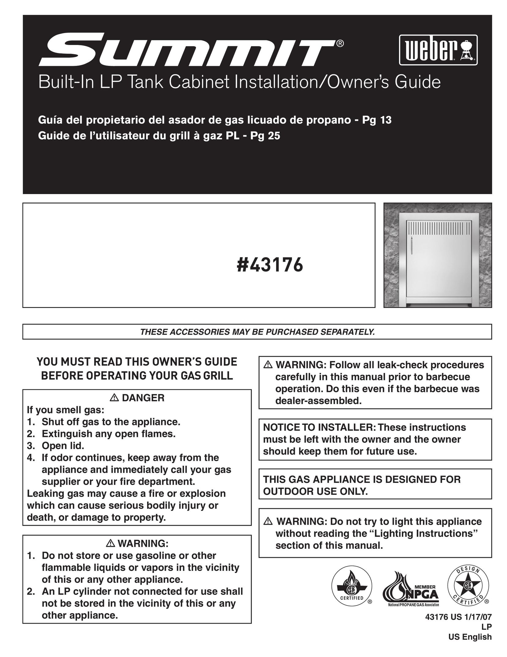 Summit 43176 Water Heater User Manual
