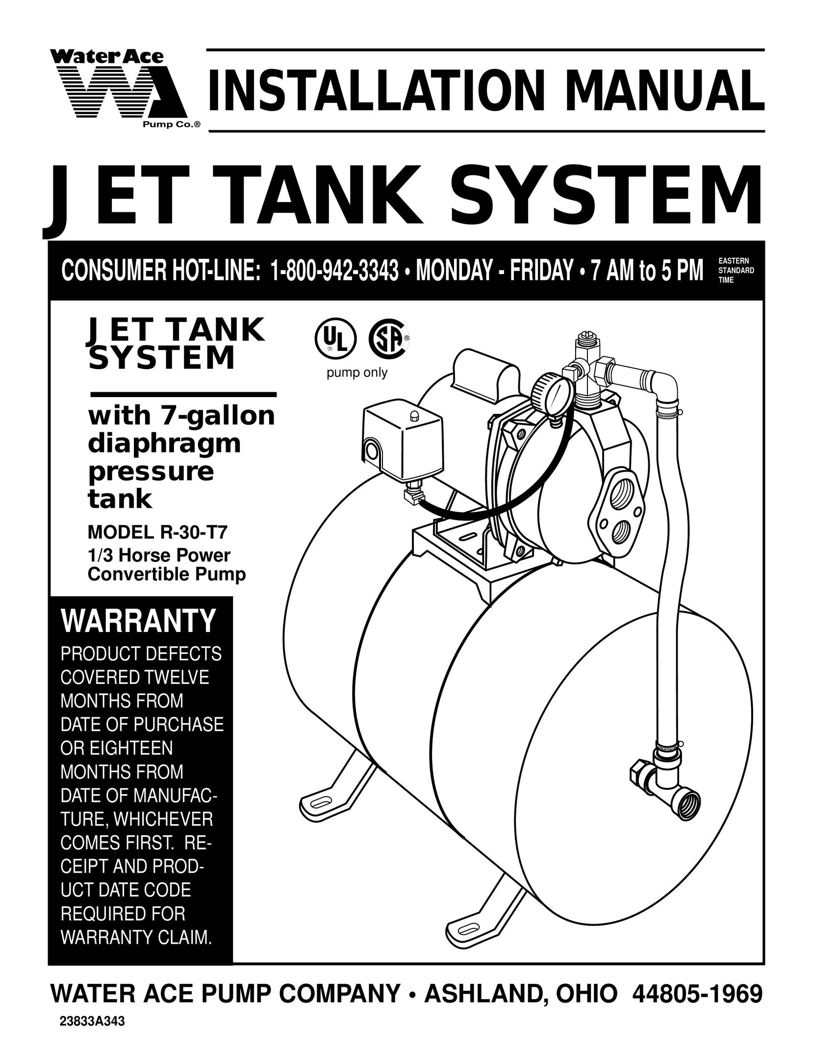 Ace Hardware R-30-T7 Water Pump User Manual