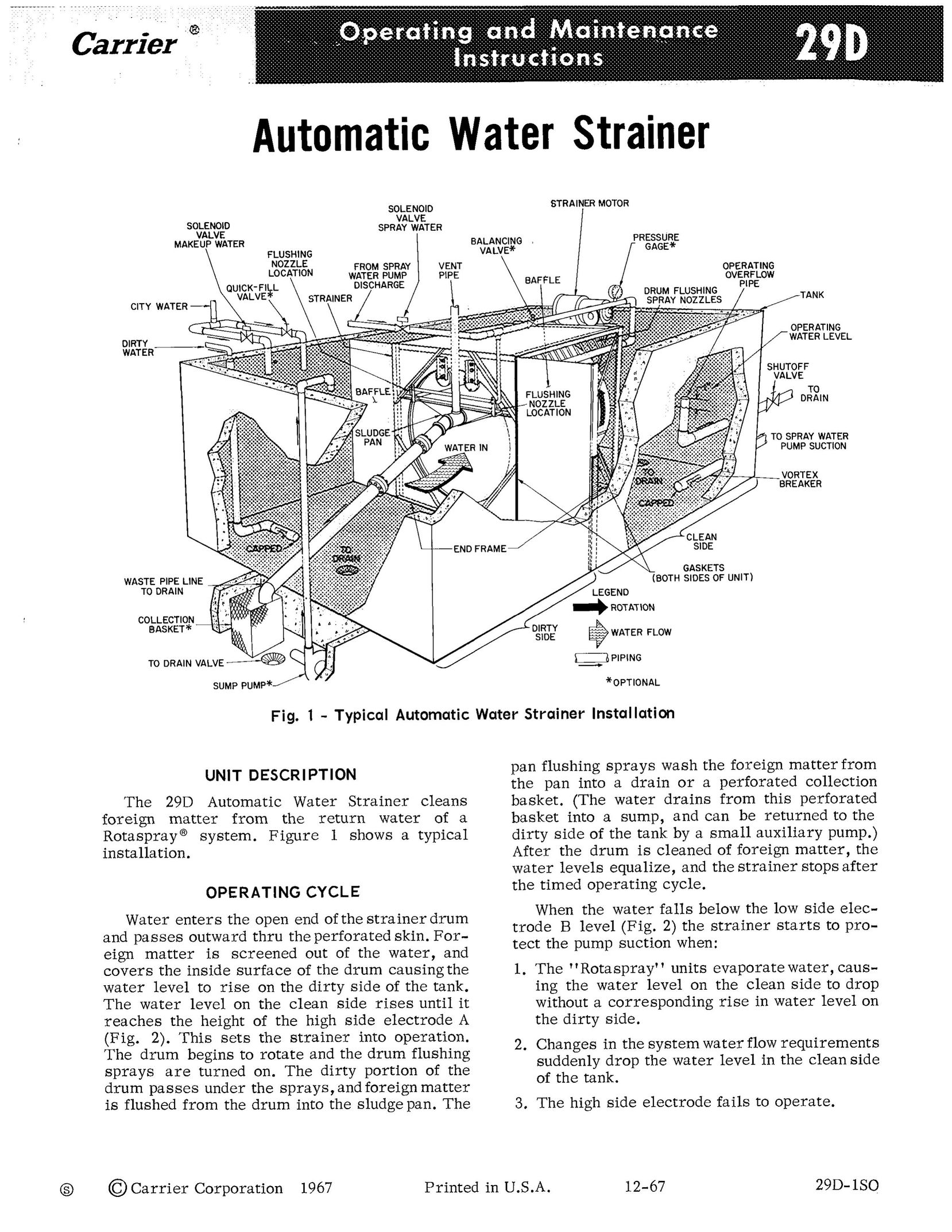 Carrier 29D Water Pump User Manual