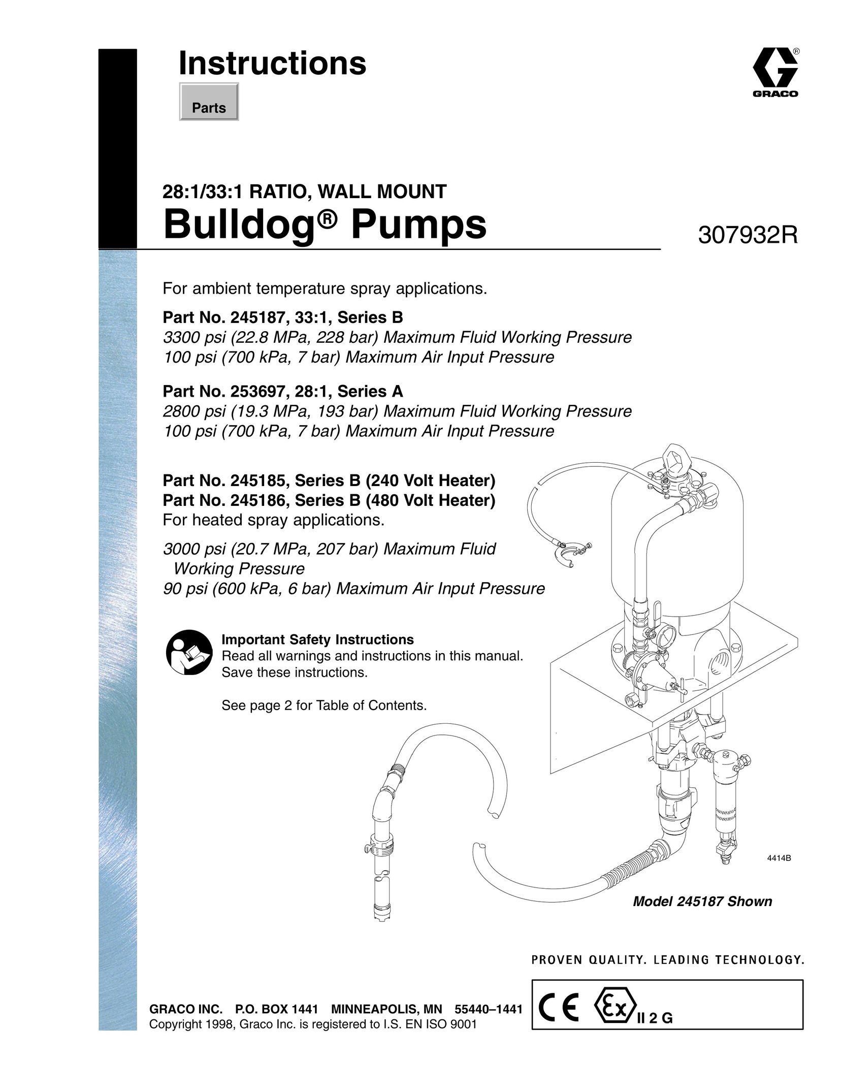 Graco 307932R Water Pump User Manual