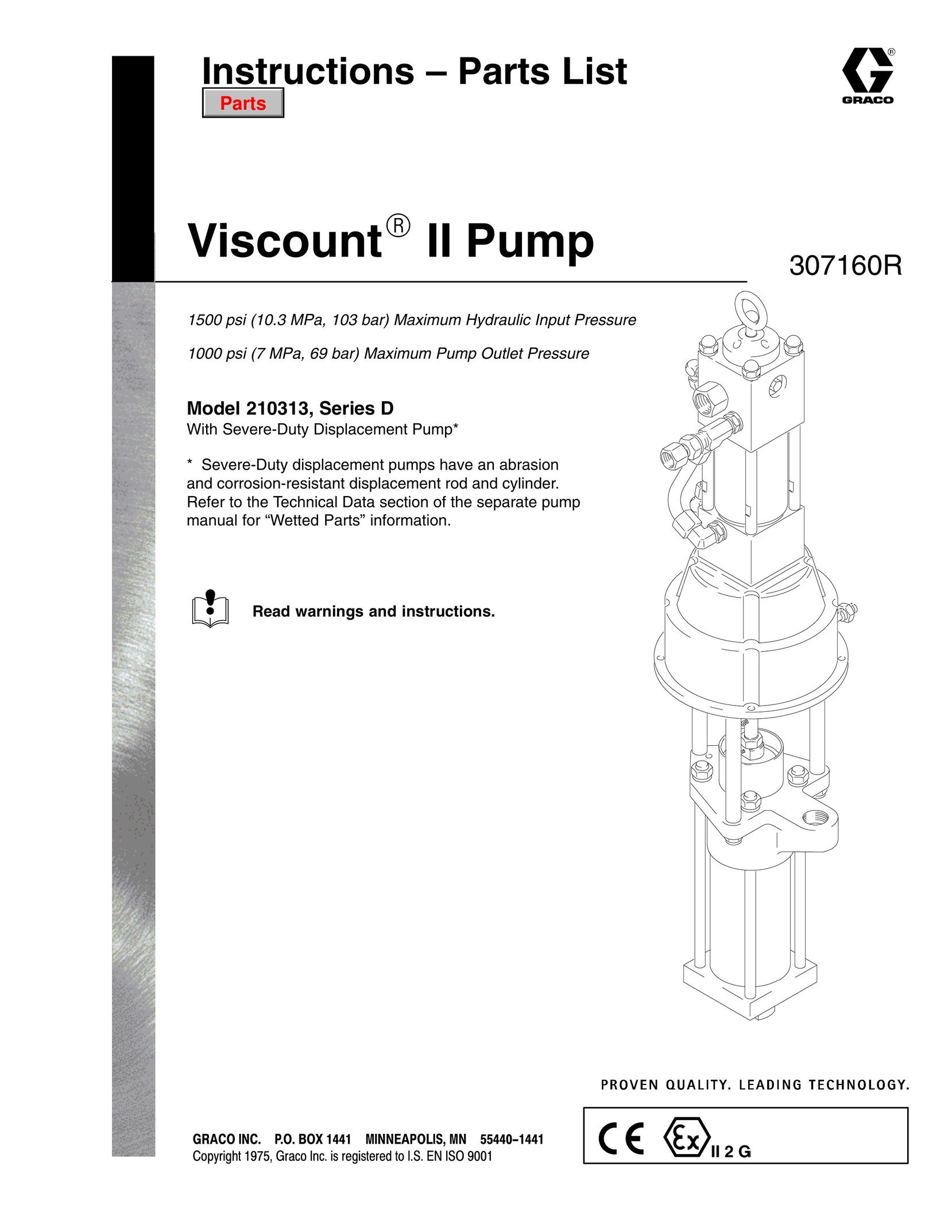 Hitachi 210313 Water Pump User Manual