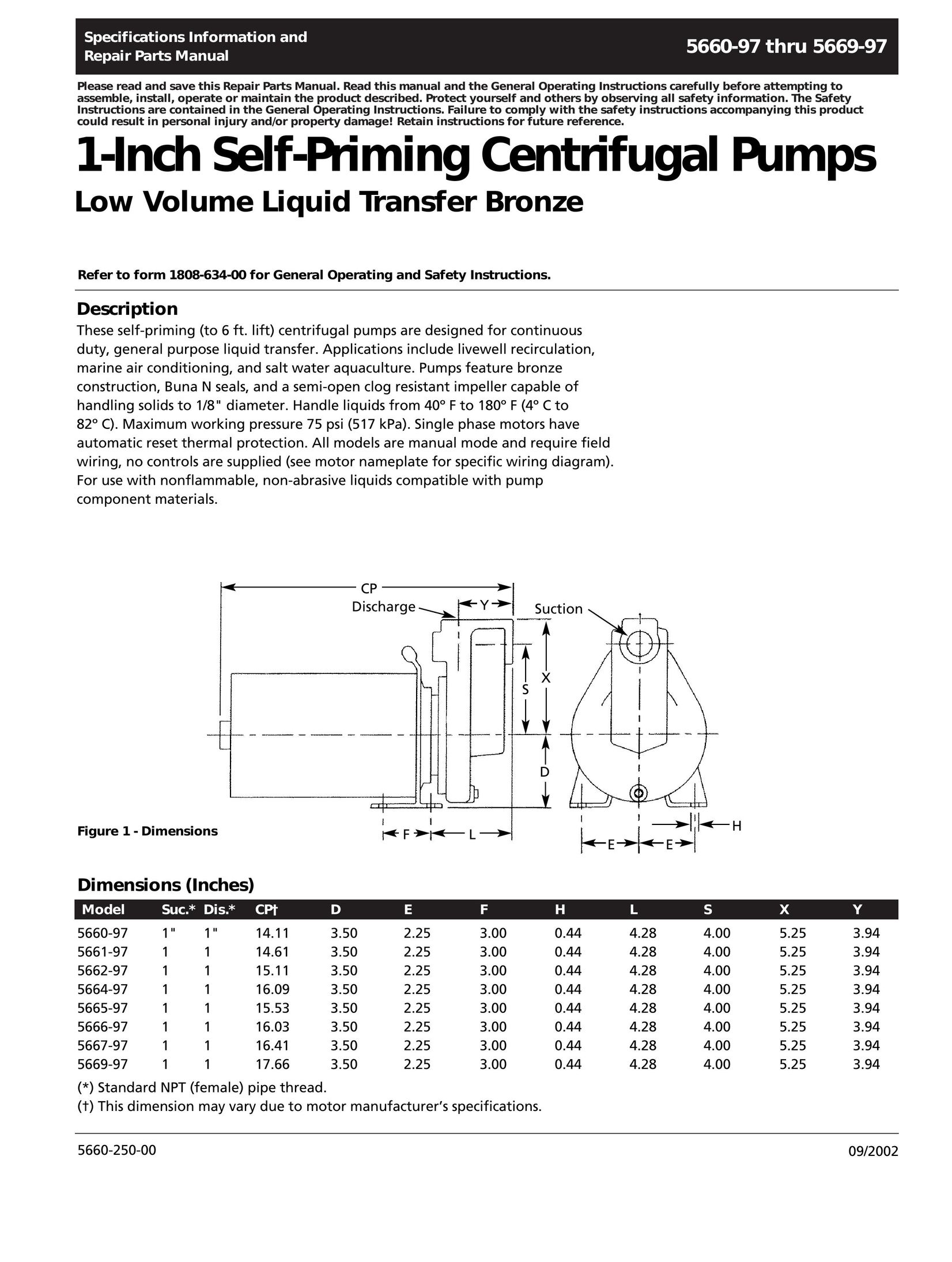 HP (Hewlett-Packard) 5667-97 Water Pump User Manual