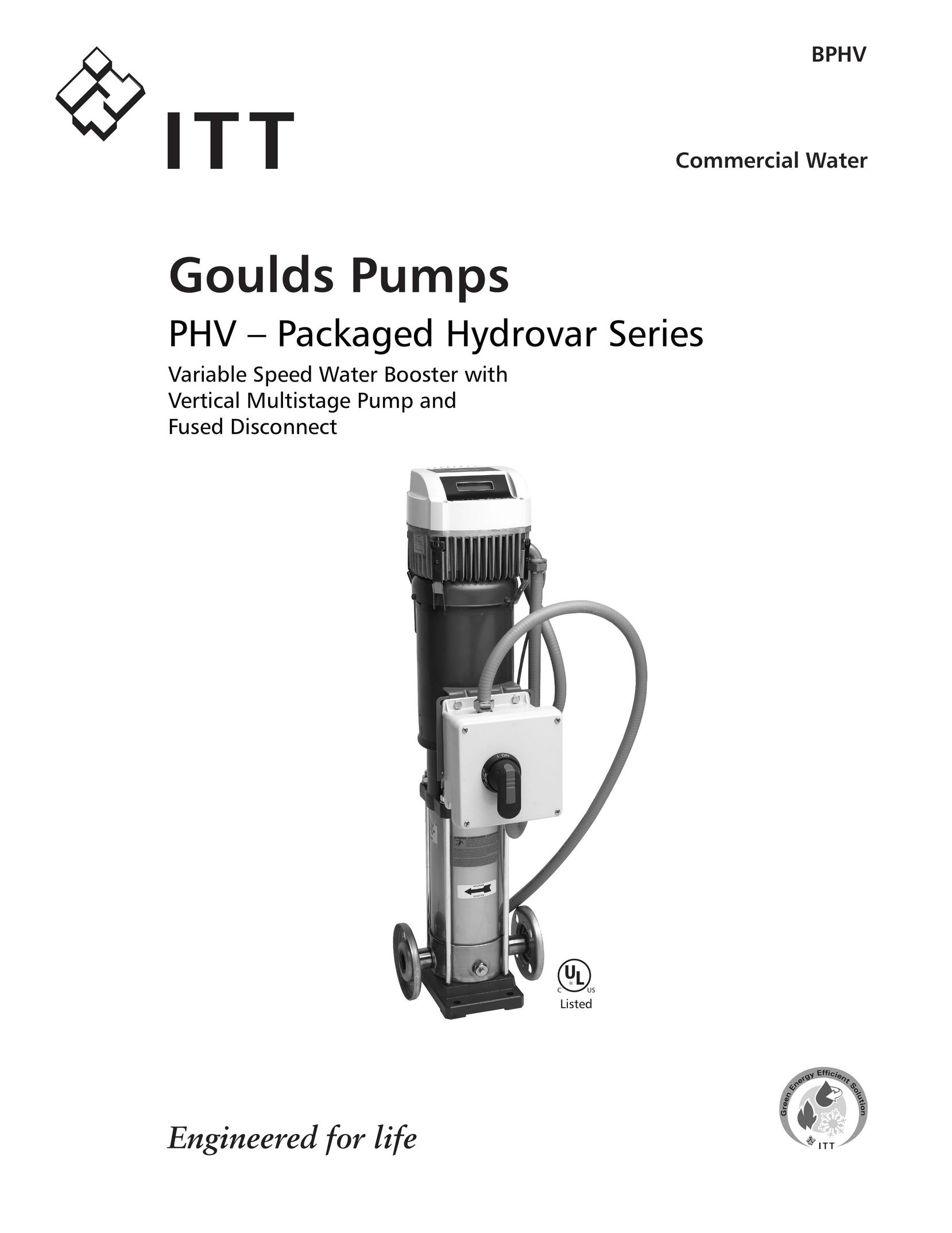 ITT BPHV Water Pump User Manual
