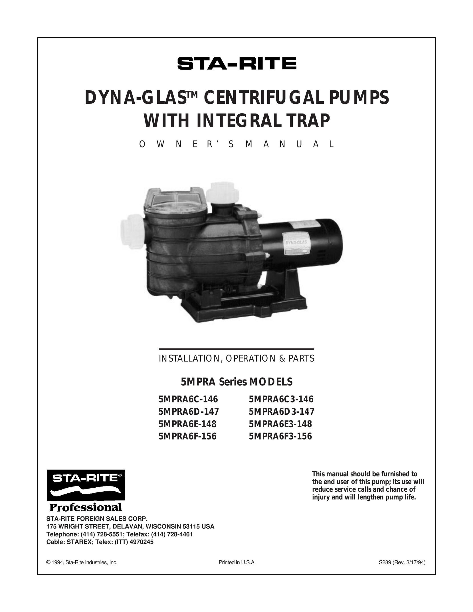 Mad Catz 5MPRA6D-147 Water Pump User Manual
