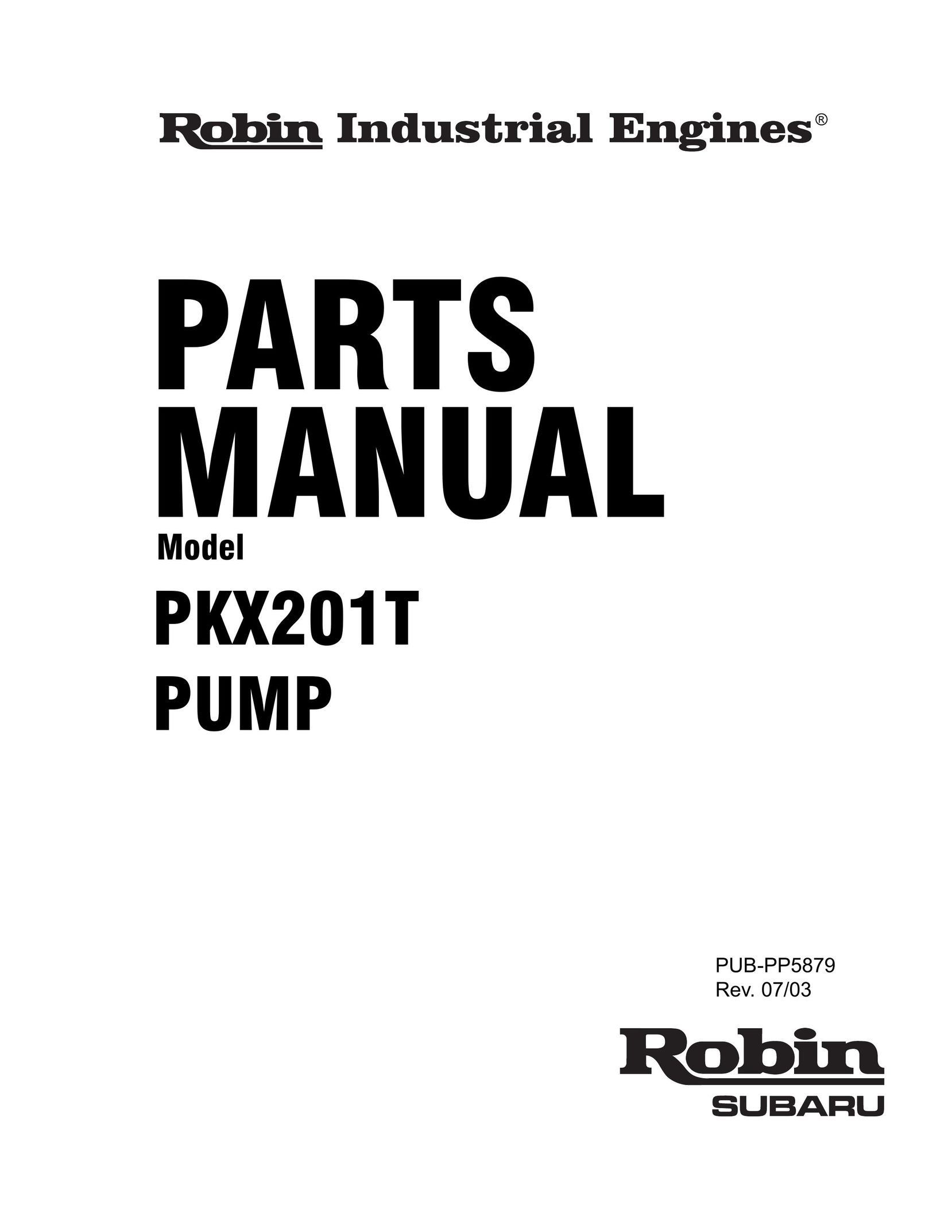 Subaru Robin Power Products PKX201T Water Pump User Manual