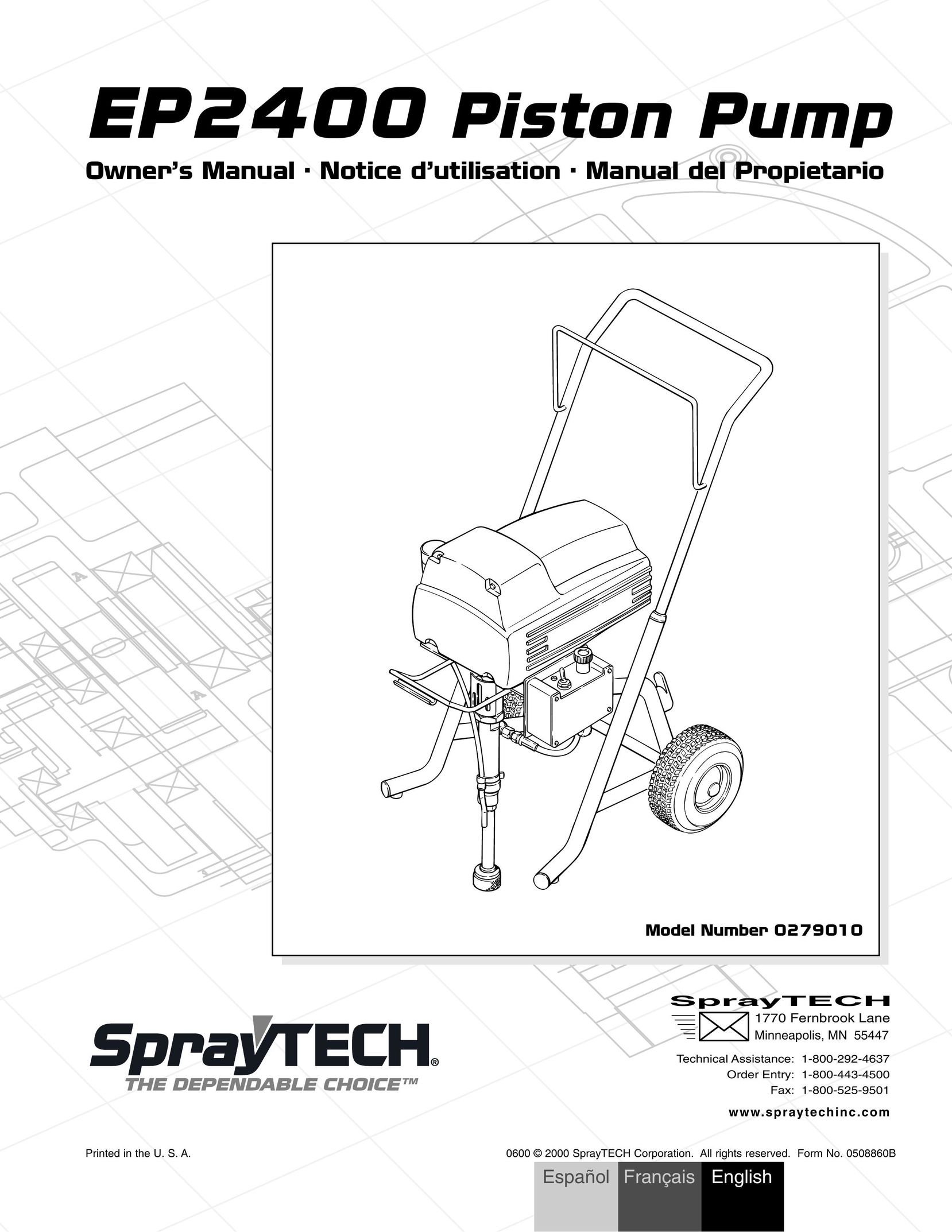 Wagner SprayTech 279010 Water Pump User Manual