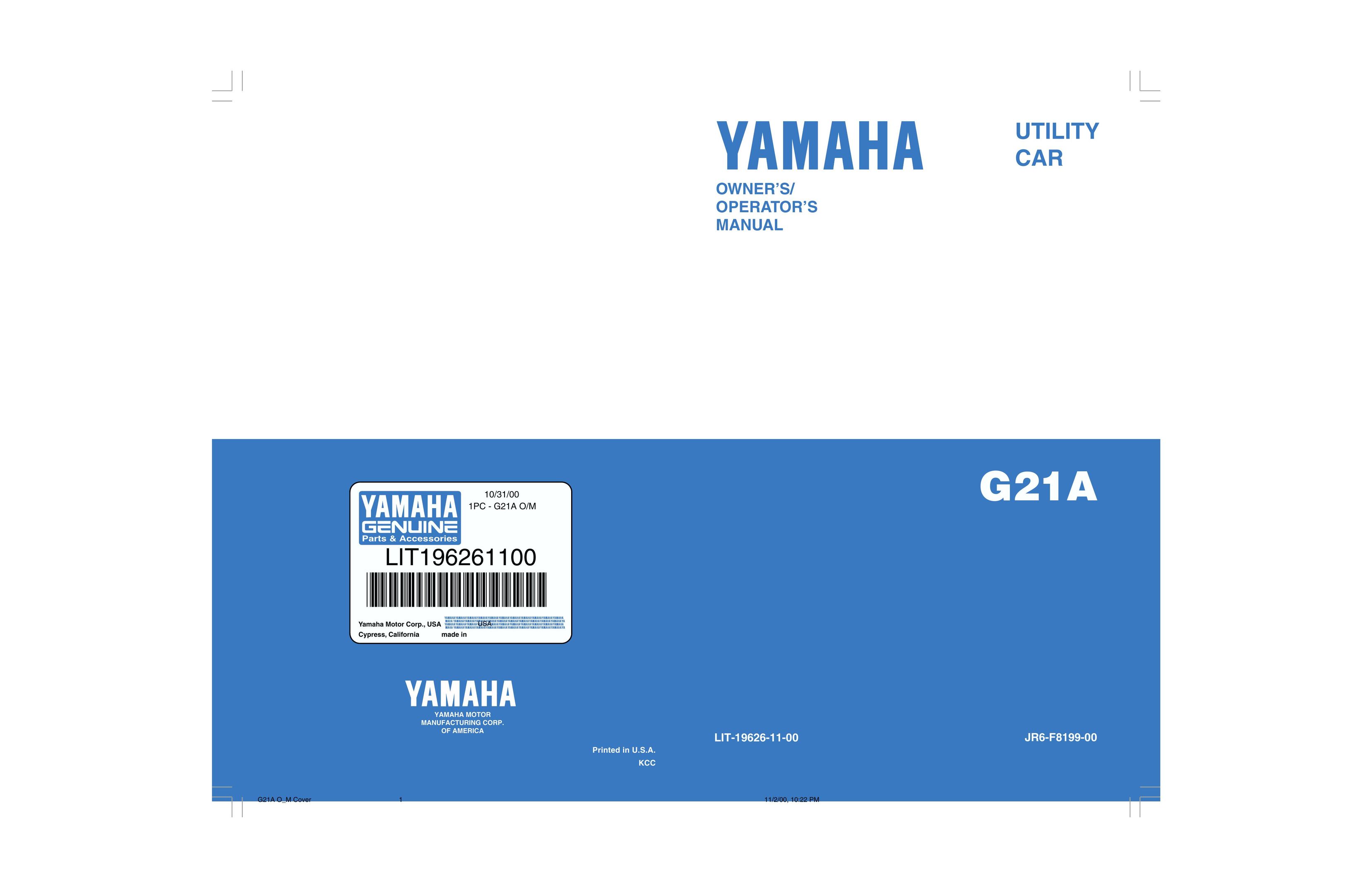 Yamaha G21A Water Pump User Manual