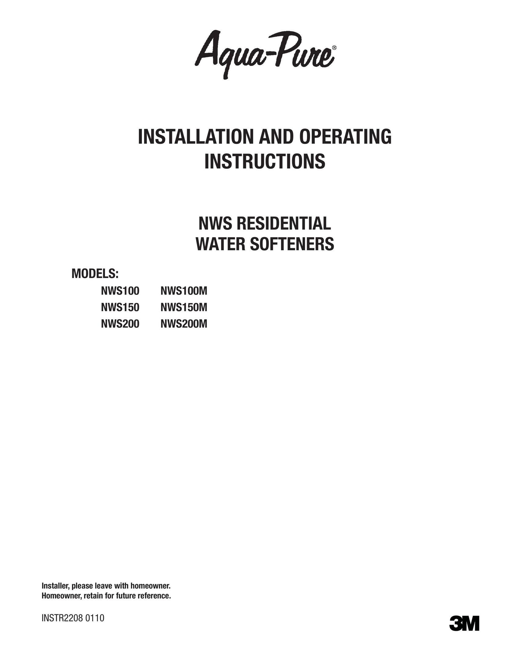 3M NWS100 Water System User Manual