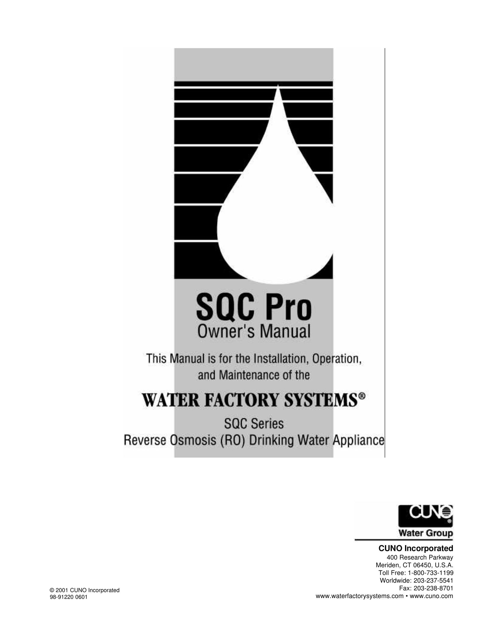 Cuno SQC Pro Water System User Manual
