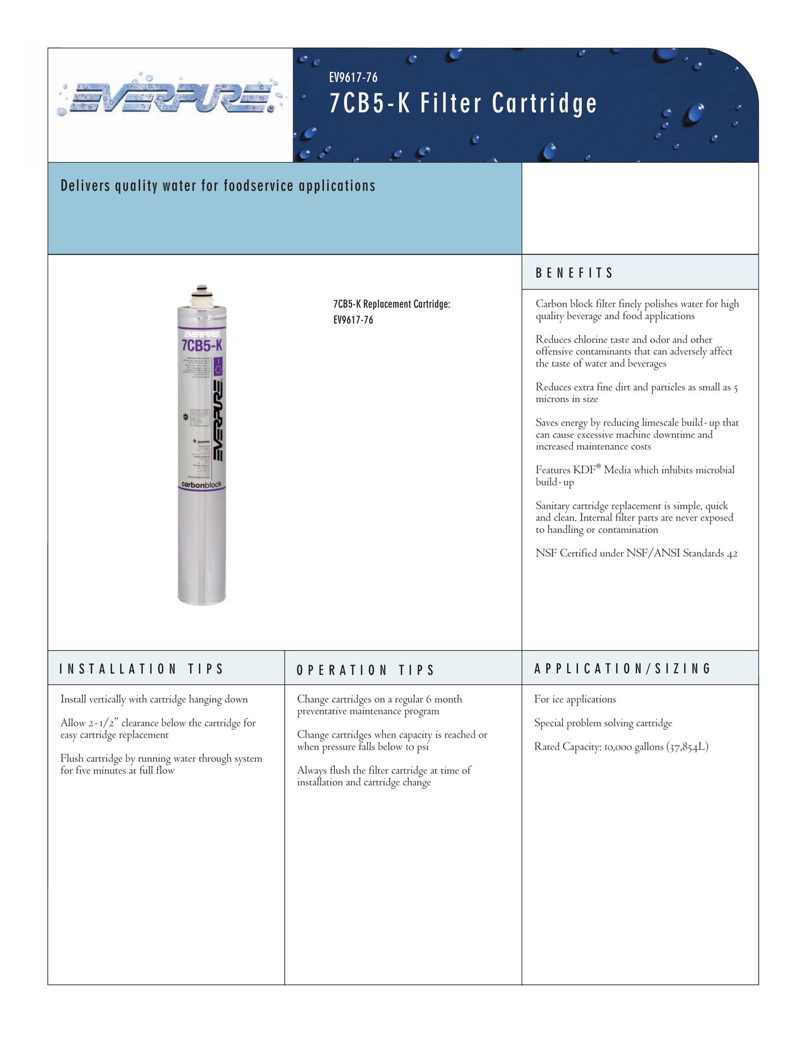 Everpure 7CB5-K Water System User Manual