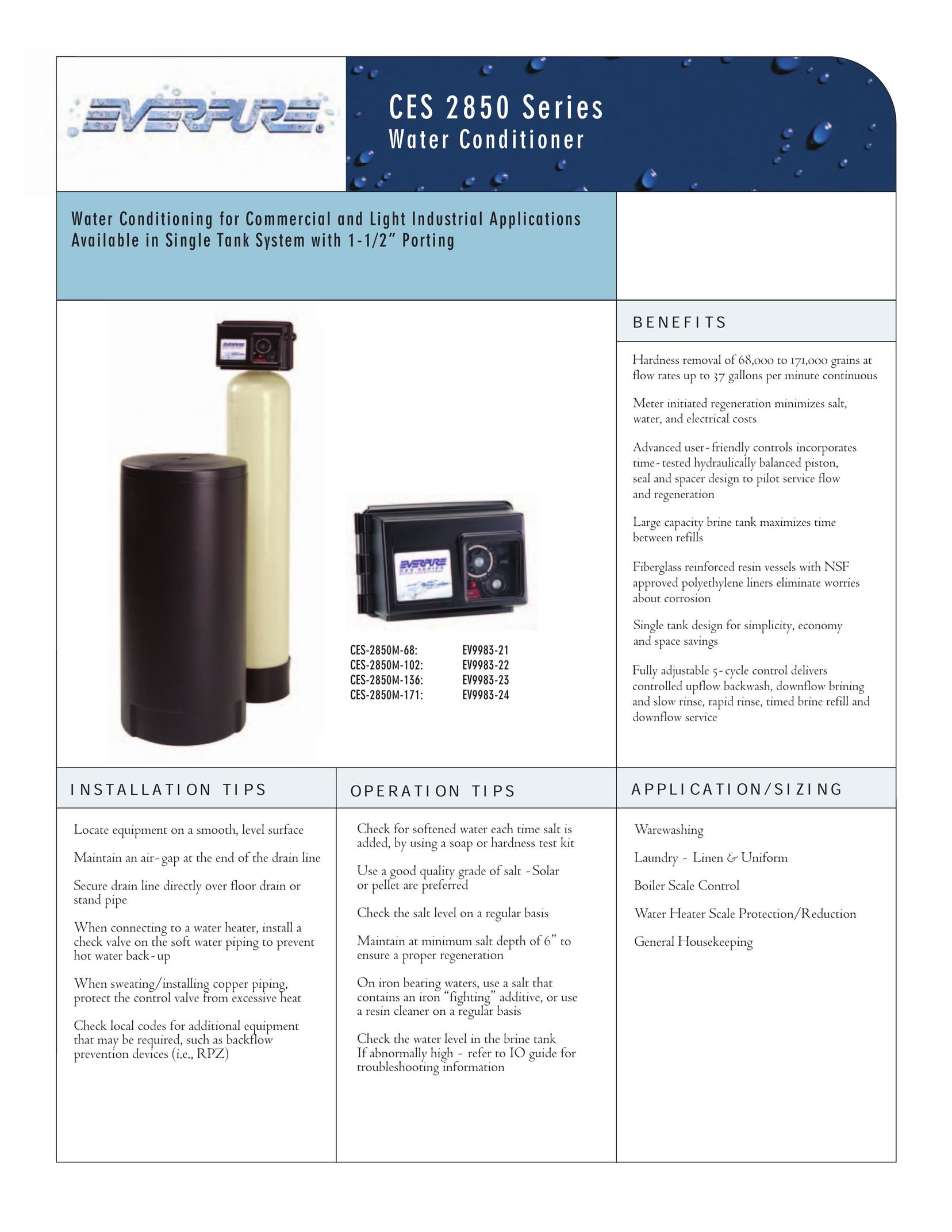 Everpure CES 2850 Series Water System User Manual