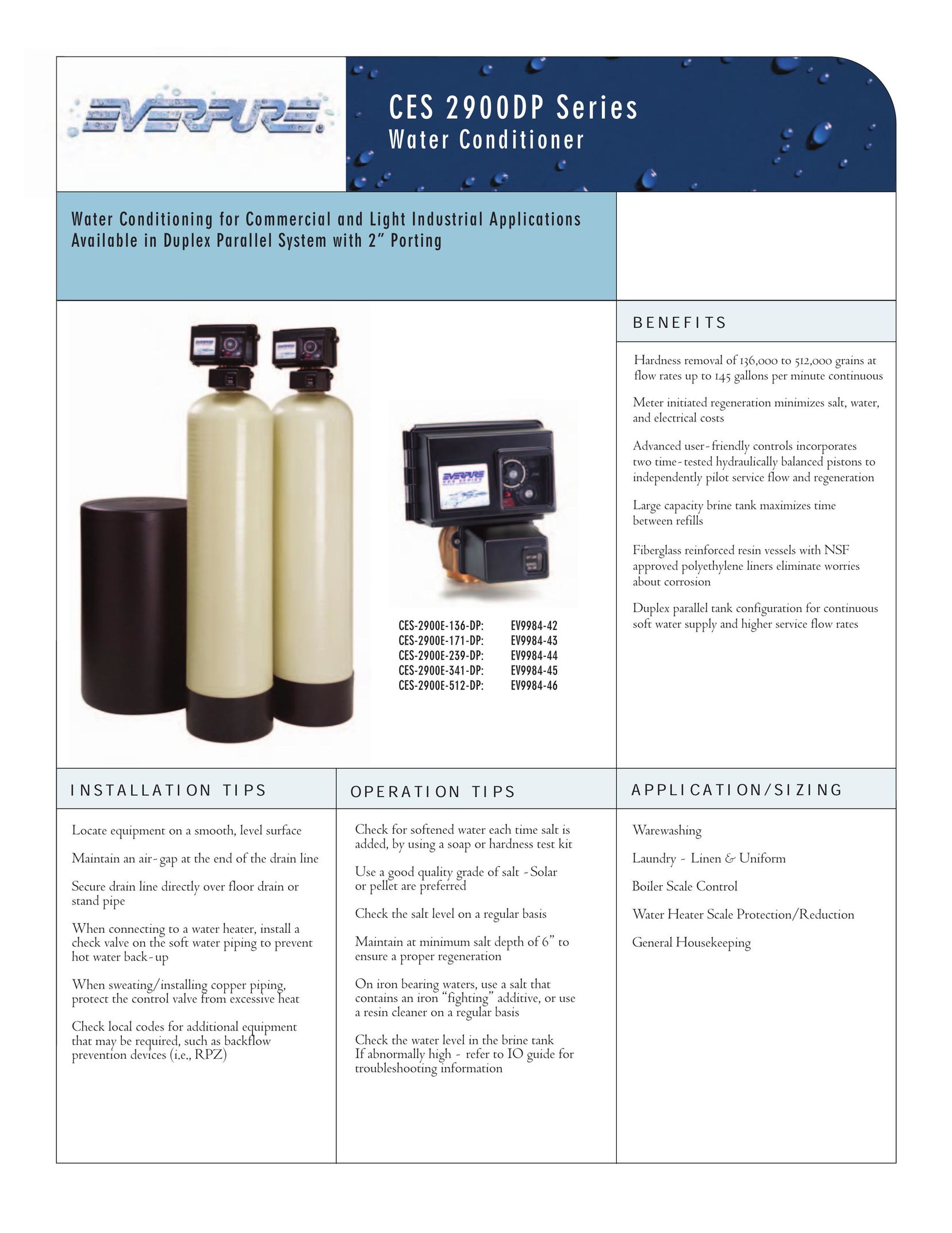 Everpure CES 2900DP-136-DP Water System User Manual