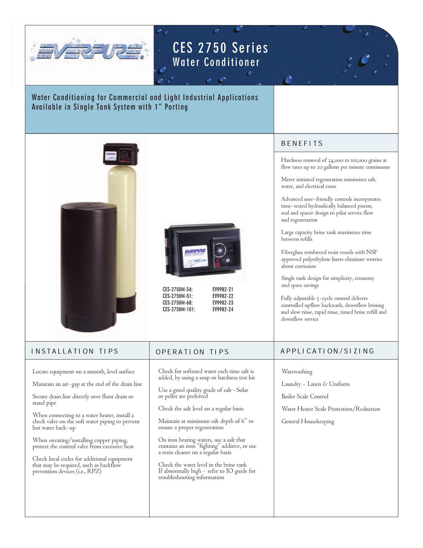 Everpure CES-2750M-68 Water System User Manual