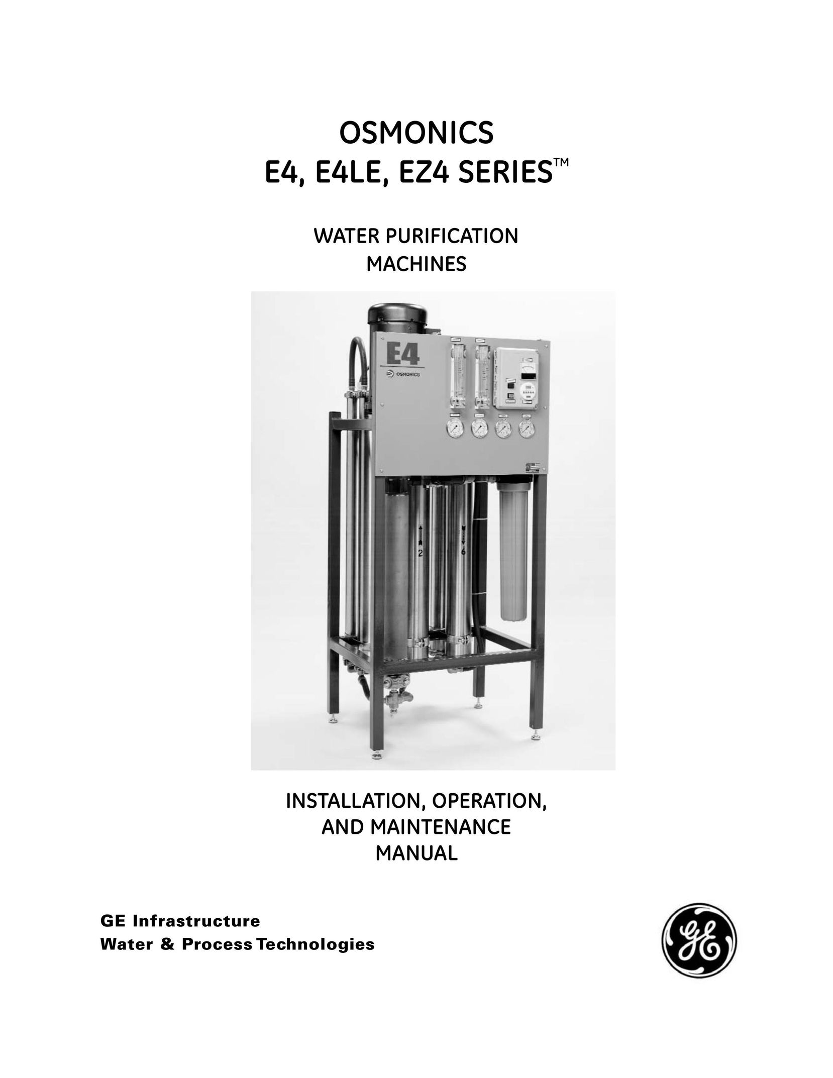 GE EZ4 Water System User Manual