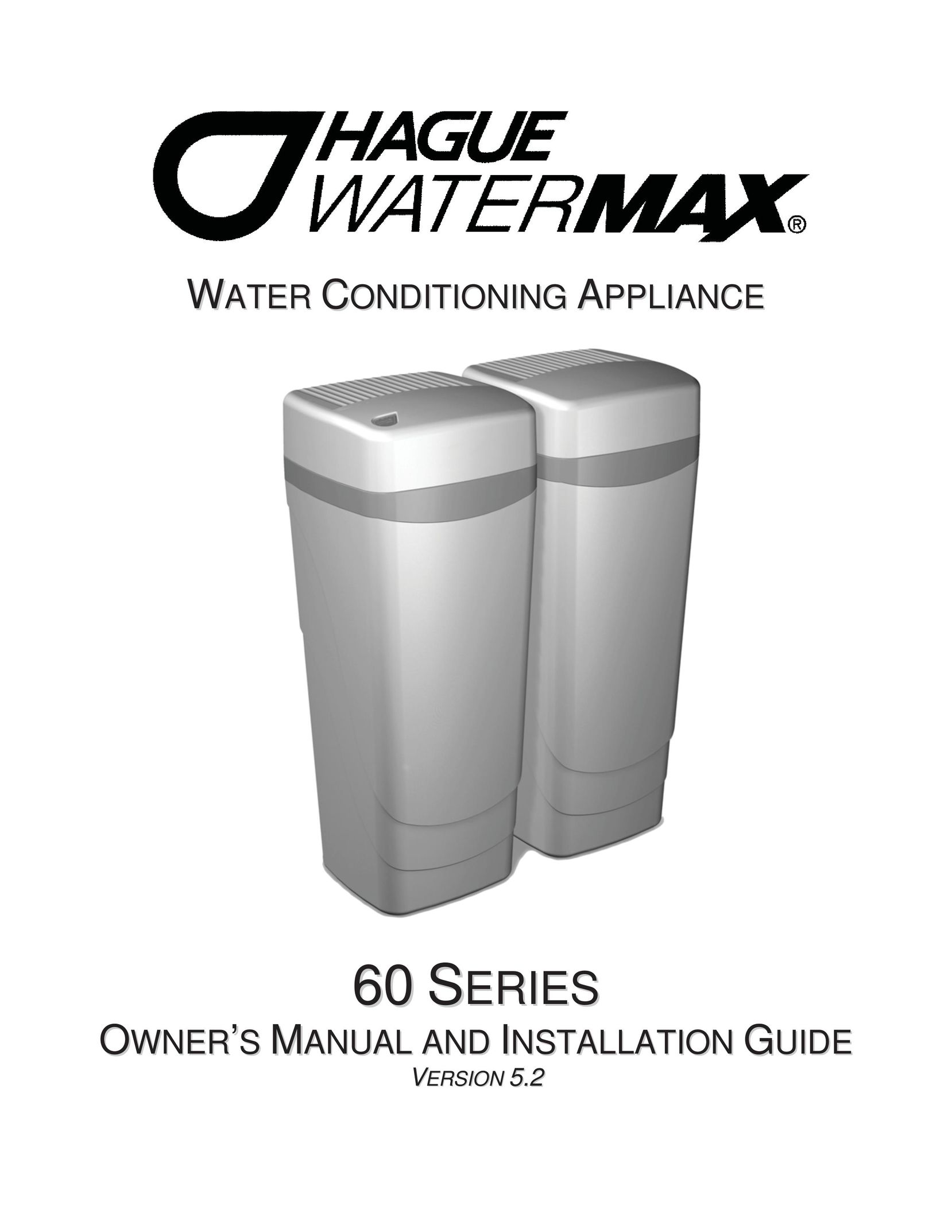 Hague Quality Water Intl 60 SERIES Water System User Manual