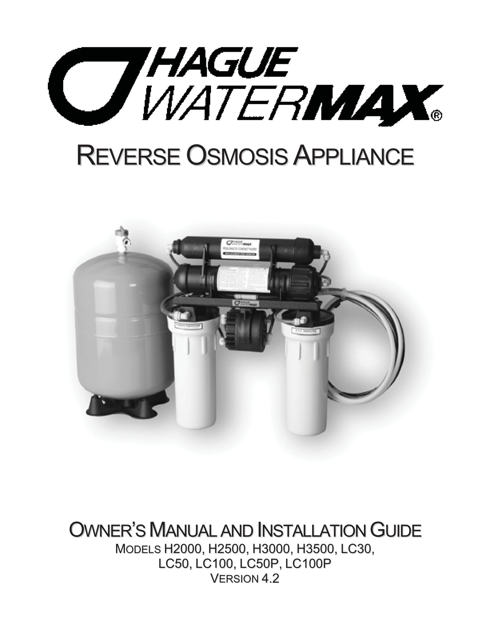 Hague Quality Water Intl H3000 Water System User Manual