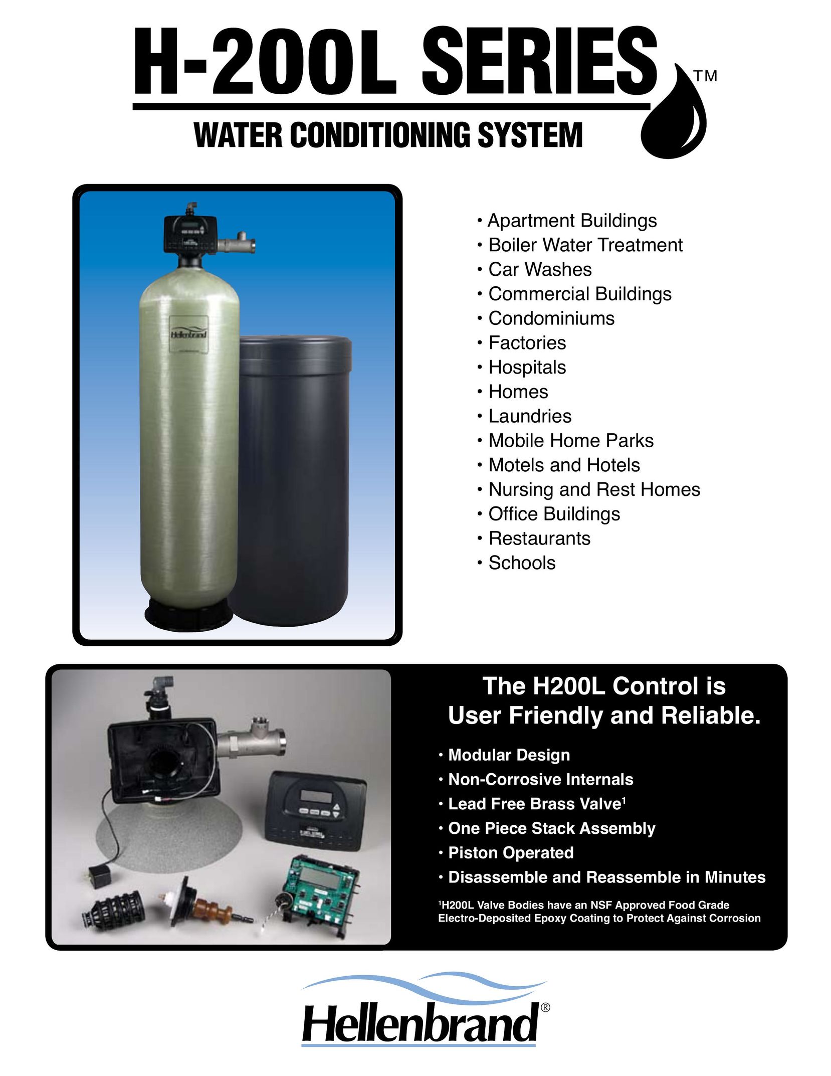 Hellenbrand H-200L Series Water System User Manual